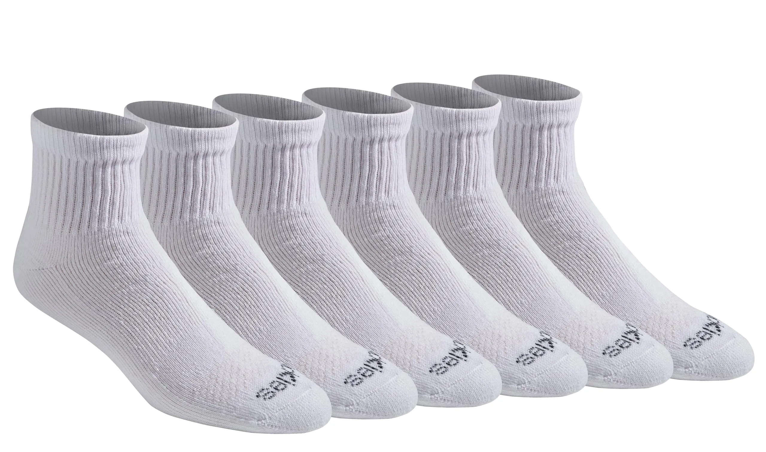 Dickies Dri-tech - Calzini da uomo con controllo dell'umidità, disponibili in M-XXL (6, 12, 18 paia), Bianco tinta unita (6 paia), X-Large - immagine 1