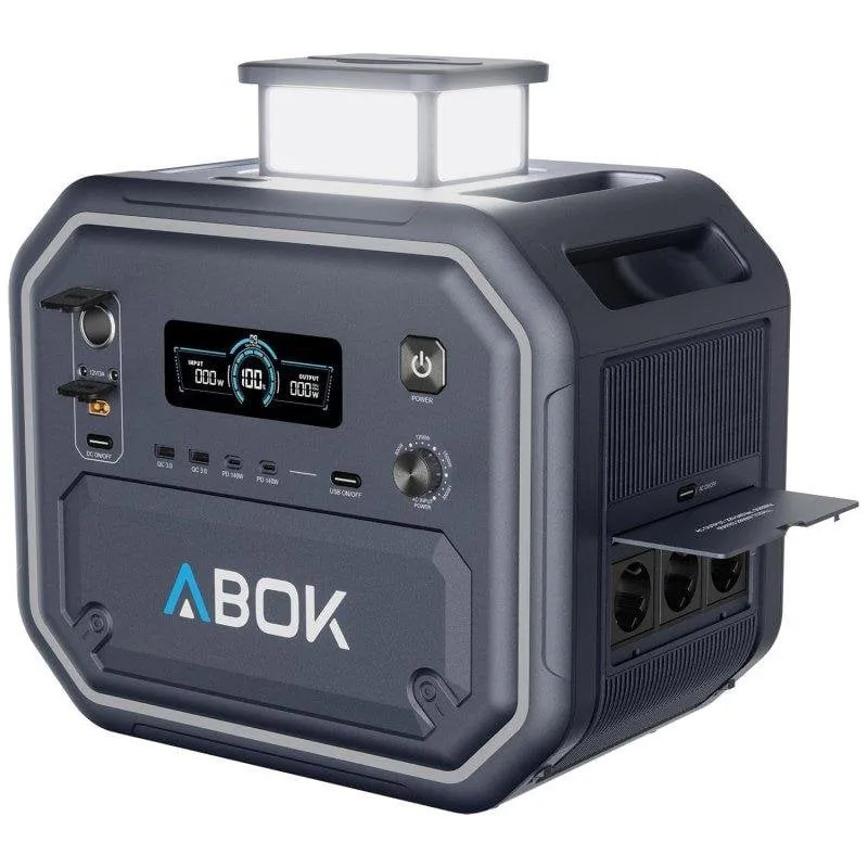 Stazione di energia ABOK Ark2800 2160Wh 2800W 4 porte PD 140W LiFePO4 App UPS - immagine 1
