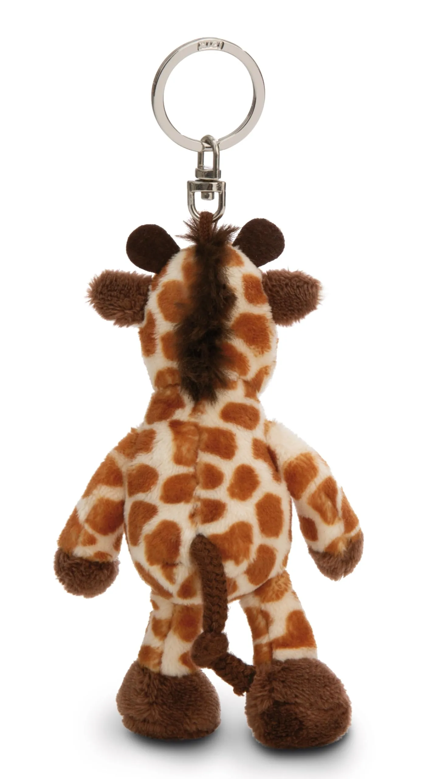 NICI 61852 Portachiavi a forma di giraffa, compagno fedele per lo zaino o la borsa di grandi e piccini, 10 cm, marrone - immagine 3