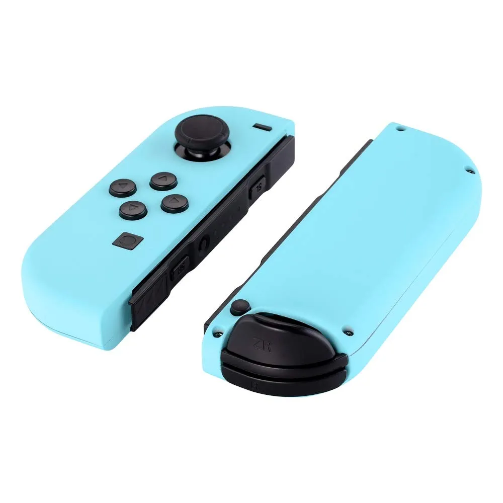 eXtremeRate Cover Joycon Scocca Tasti DIY Ricambio per Nintendo Switch/Switch OLED,Shell Grip Custodia Case Guscio Pulsanti per Joystick Controller,Senza Joycon-Celeste - immagine 3