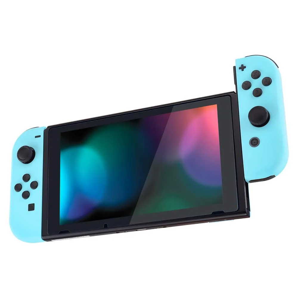 eXtremeRate Cover Joycon Scocca Tasti DIY Ricambio per Nintendo Switch/Switch OLED,Shell Grip Custodia Case Guscio Pulsanti per Joystick Controller,Senza Joycon-Celeste - immagine 4