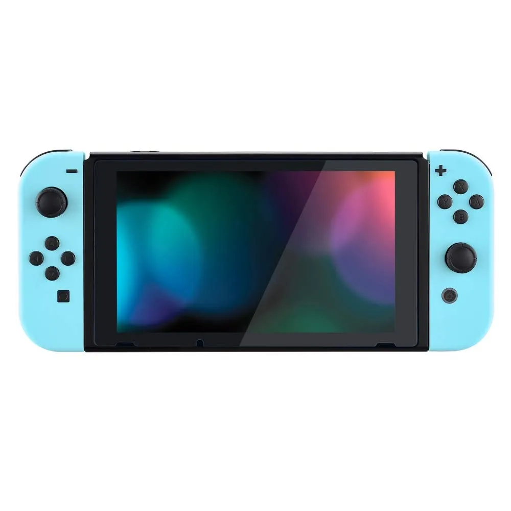 eXtremeRate Cover Joycon Scocca Tasti DIY Ricambio per Nintendo Switch/Switch OLED,Shell Grip Custodia Case Guscio Pulsanti per Joystick Controller,Senza Joycon-Celeste - immagine 7