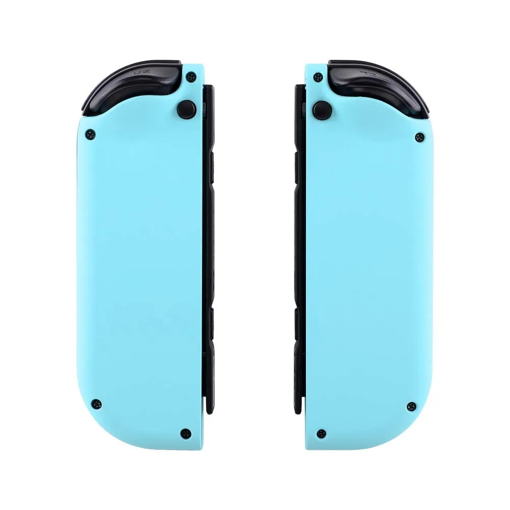 eXtremeRate Cover Joycon Scocca Tasti DIY Ricambio per Nintendo Switch/Switch OLED,Shell Grip Custodia Case Guscio Pulsanti per Joystick Controller,Senza Joycon-Celeste - immagine 9