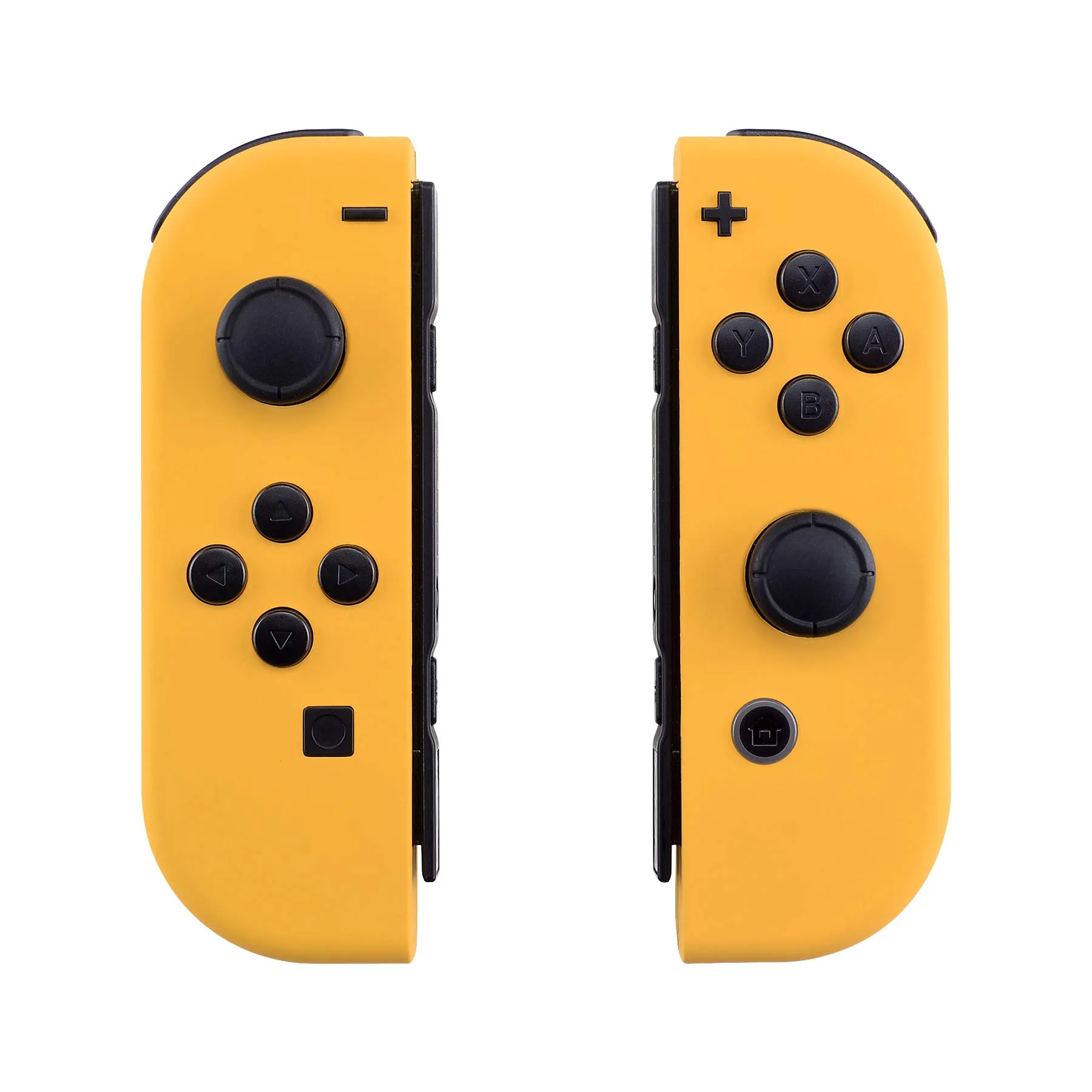 eXtremeRate Cover Joycon Scocca Tasti DIY Ricambio per Nintendo Switch/Switch OLED,Shell Grip Custodia Case Guscio Pulsanti per Joystick Controller,Senza Joycon-Giallo - immagine 3