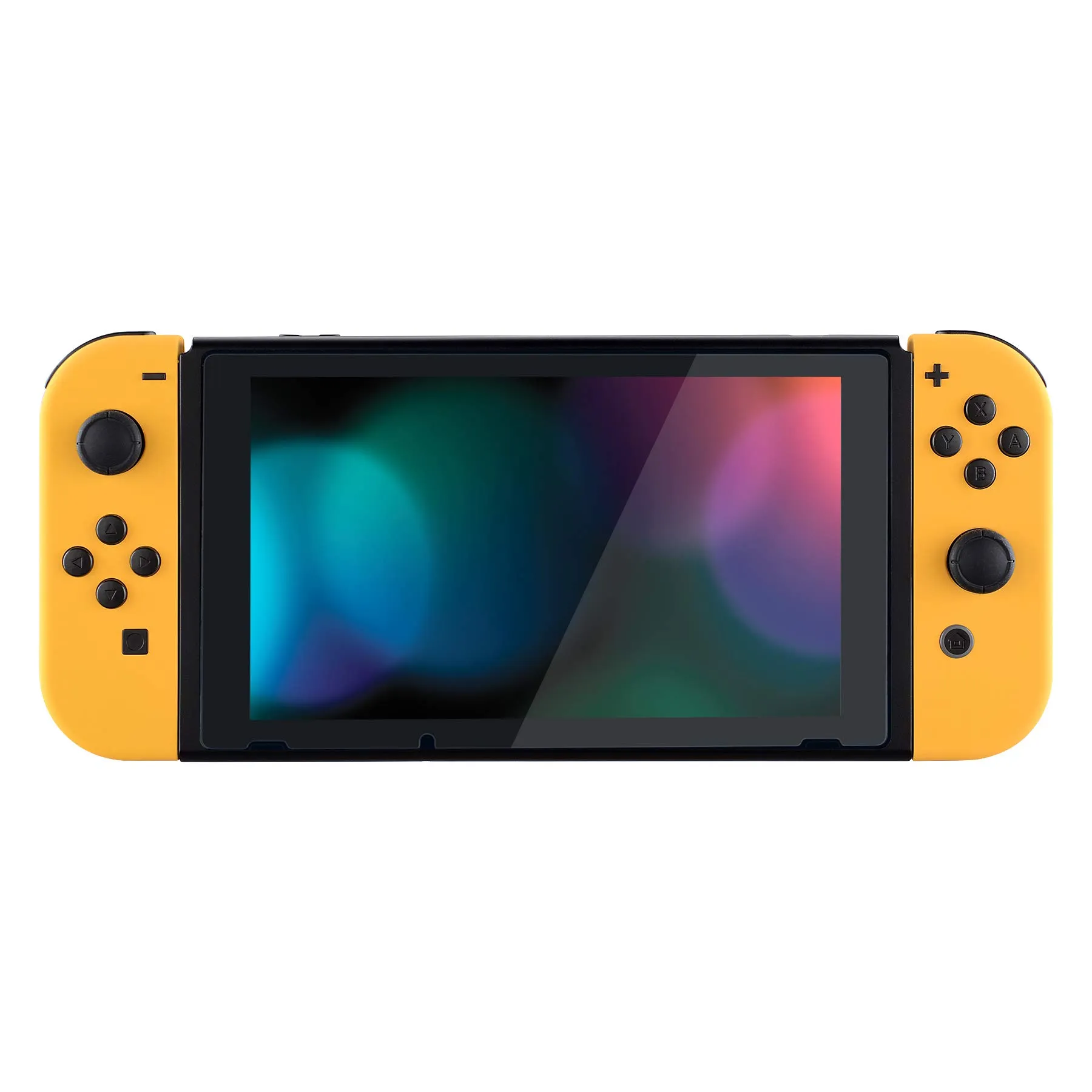 eXtremeRate Cover Joycon Scocca Tasti DIY Ricambio per Nintendo Switch/Switch OLED,Shell Grip Custodia Case Guscio Pulsanti per Joystick Controller,Senza Joycon-Giallo - immagine 6