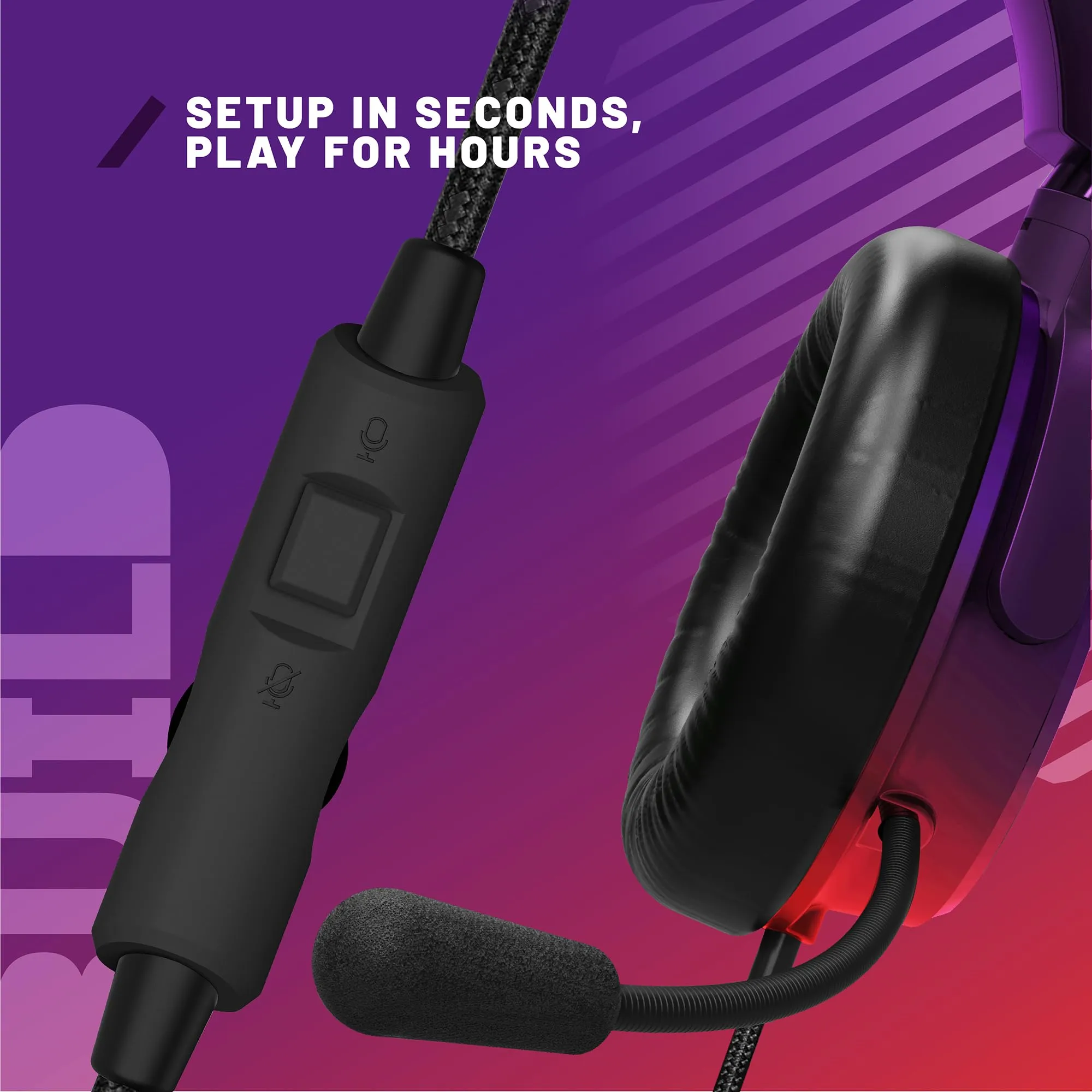 STEALTH C6-100 STRIKE Cuffie da gaming - Rosso e viola, multipiattaforma compatibile con Xbox, PS, Switch, PC, cellulare e tablet - immagine 7