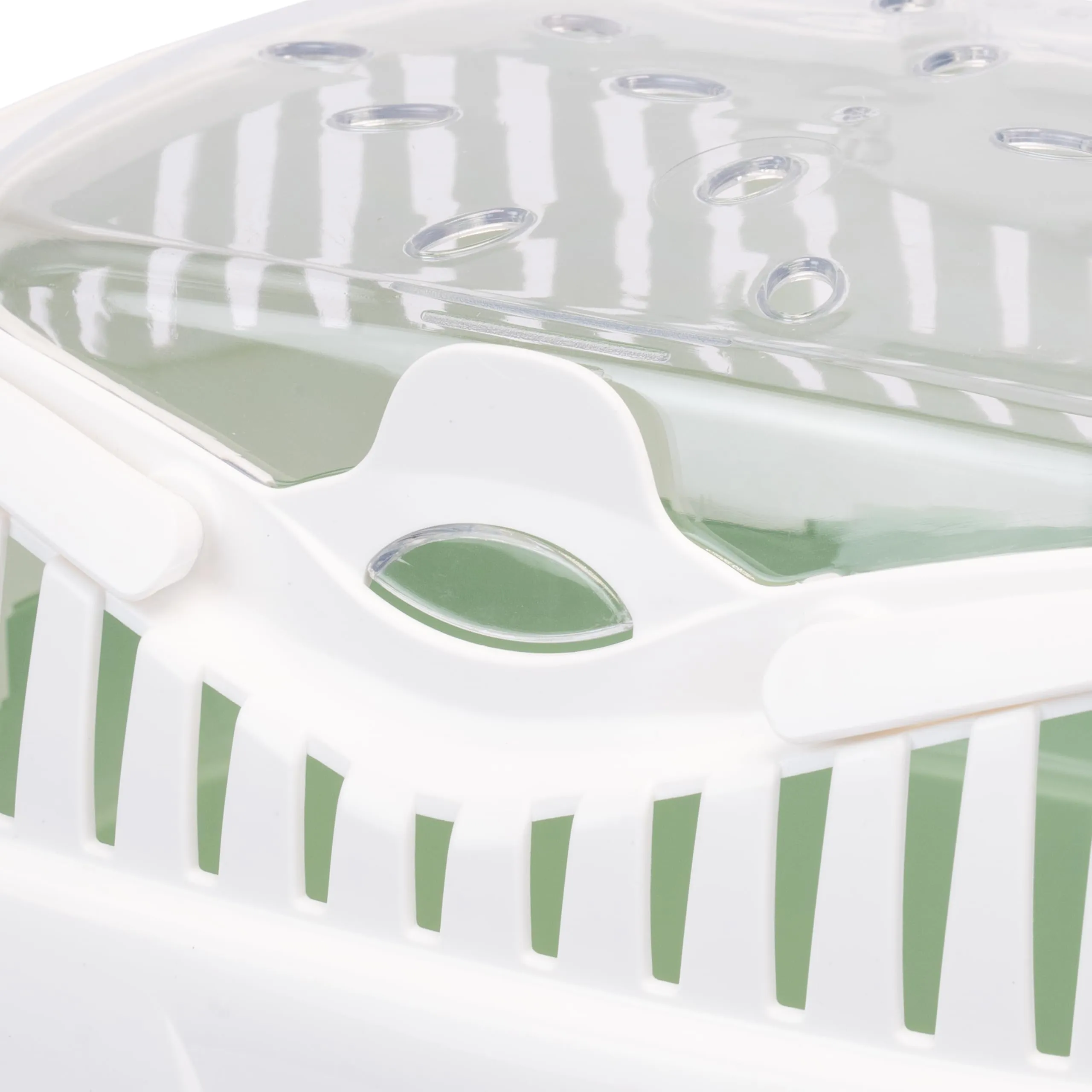 Ferplast Trasportino per Conigli, Porcellini d'india e ratti ALADINO LARGE, Plastica con Coperchio Trasparente, Fessure di ventilazione e Maniglia - immagine 8