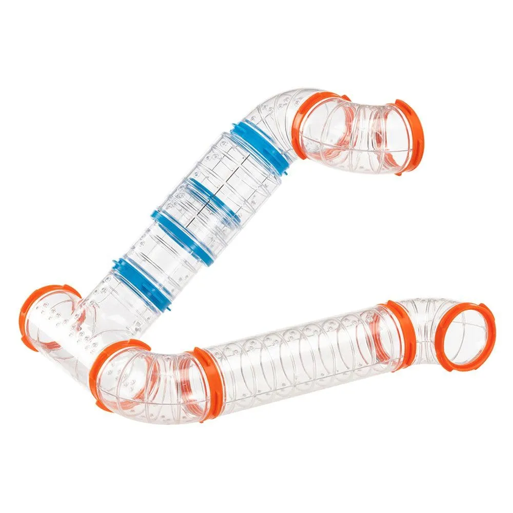 Ferplast Set Tubi Criceto, Tunnel Criceto Curve e Raccordi Inclusi, Giochi per Criceti, Totale 9 pezzi, - immagine 4