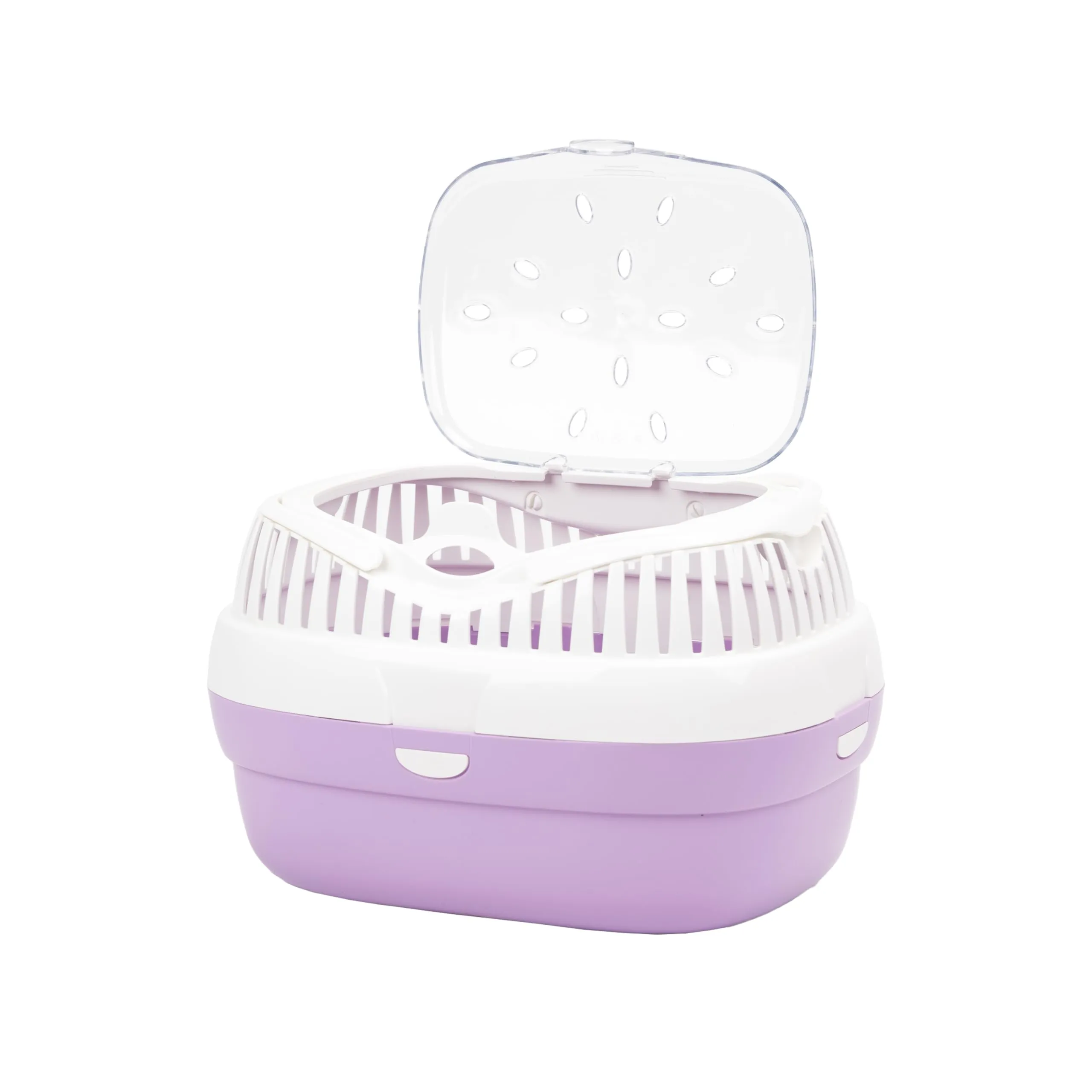 Ferplast Trasportino per conigli, porcellini d'india e ratti ALADINO LARGE Fessure di ventilazione, Comoda maniglia, Chiusura sicura, 36 x 26 x h 23 cm, Fucsia - immagine 7