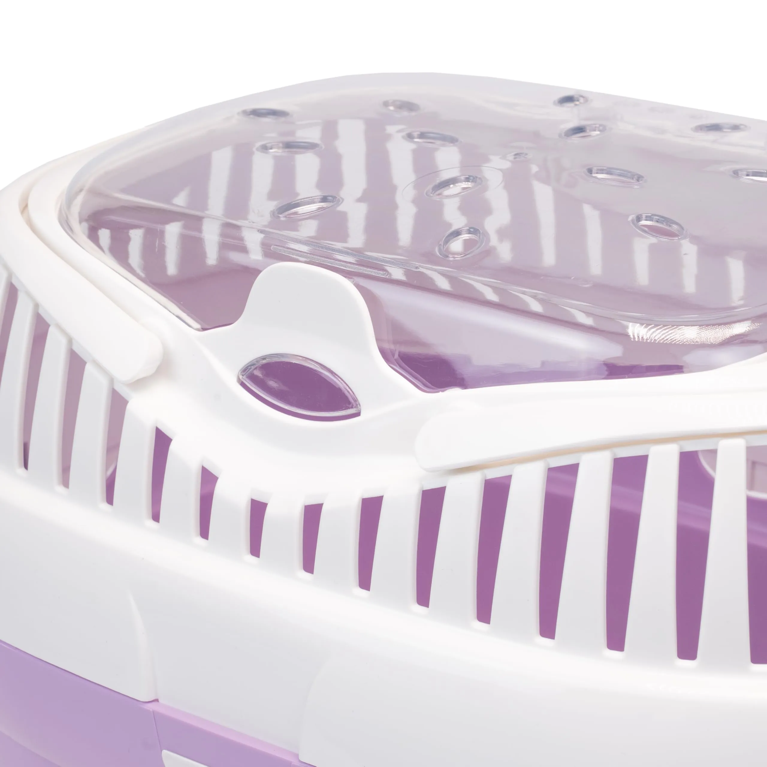Ferplast Trasportino per conigli, porcellini d'india e ratti ALADINO LARGE Fessure di ventilazione, Comoda maniglia, Chiusura sicura, 36 x 26 x h 23 cm, Fucsia - immagine 8