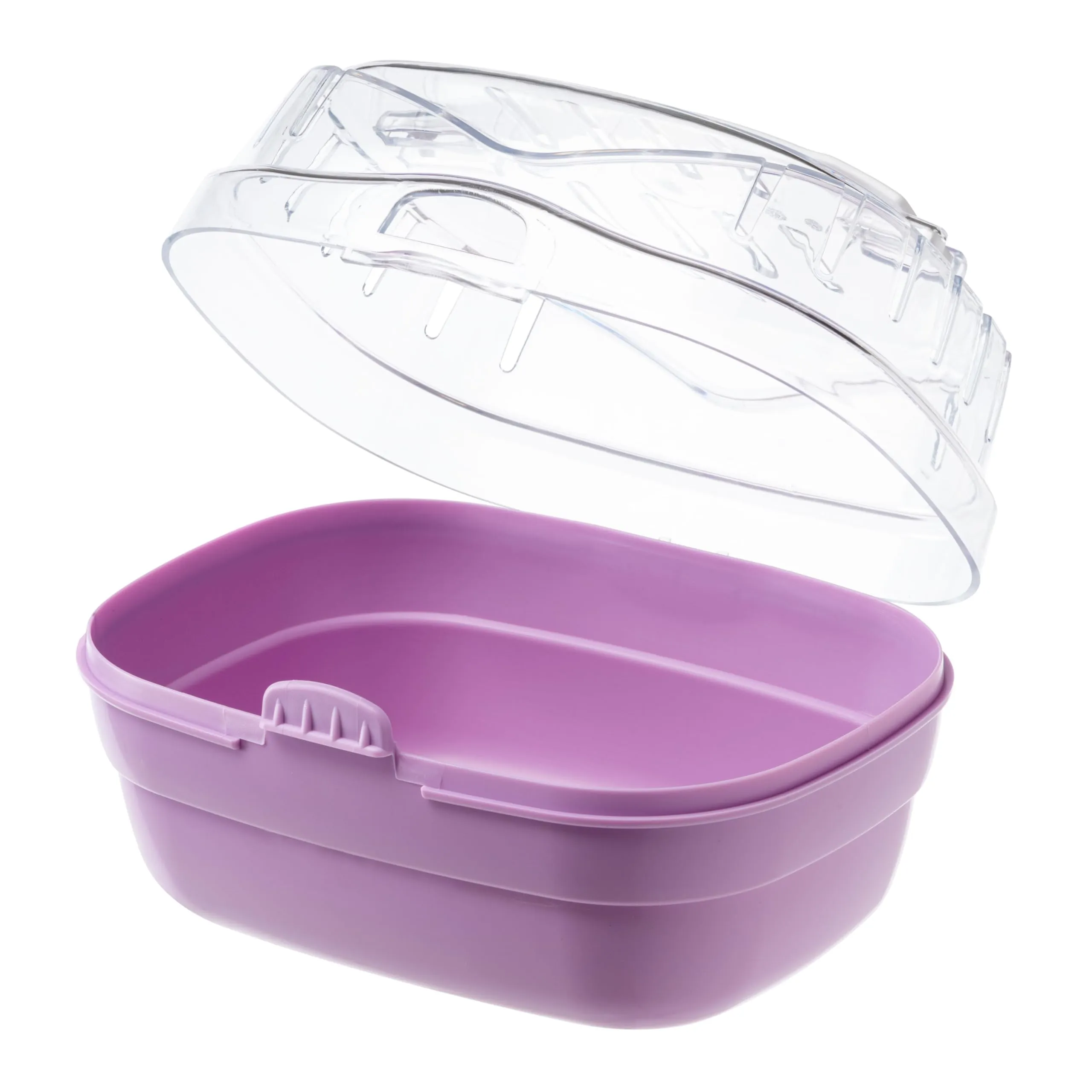 Ferplast Trasportino per criceti e altri piccoli roditori ALADINO SMALL Plastica resistente, Fessure di ventilazione, Maniglia, Chiusura sicura, 20 x 16 x h 13,5 cm Fucsia - immagine 7