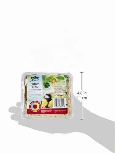 Dehner Natura Premium Tavolette di mangime per uccelli selvatici, Cibo grasso con insetti, Mangime integrativo per uccelli che si nutrono di cereali e cibi morbidi, per tutte le stagioni, 12 x 300 g - immagine 3