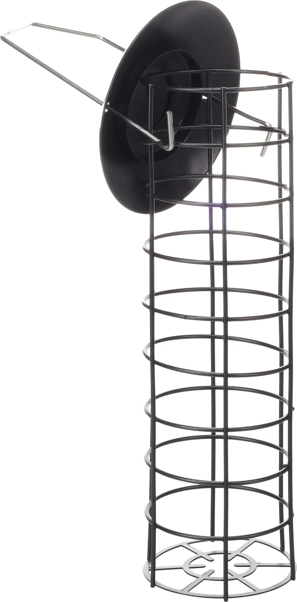 Mangiatoia per uccelli – Porta-palline di grasso – Corrie Nero – 23,5 cm – Metallo – Coperchio rimovibile – Flamingo - immagine 2