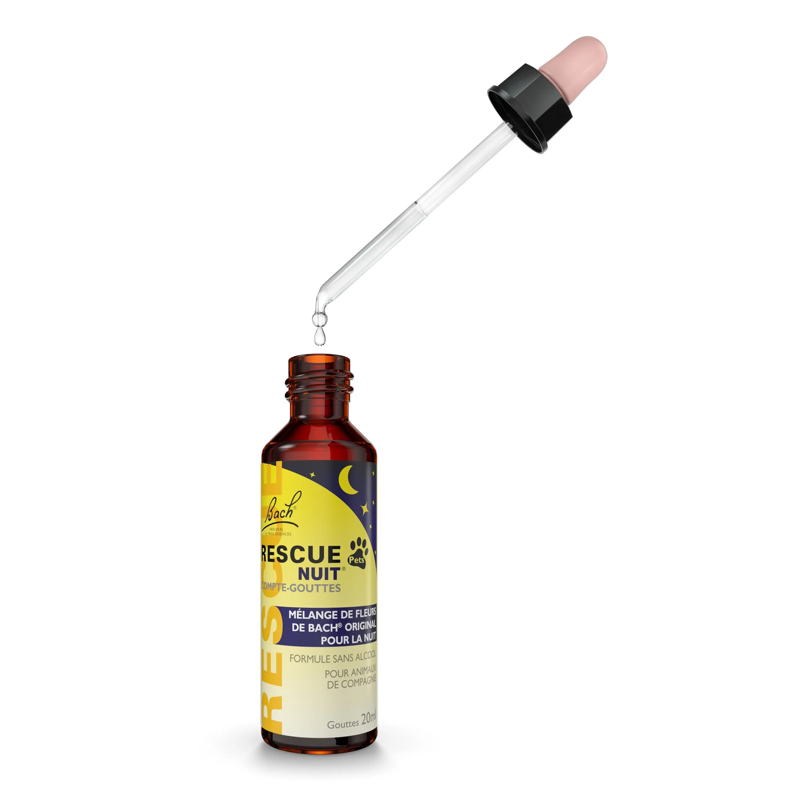 RESCUE NOIT PETS - Contagocce - Serenità per animali, ideale da viaggio, toelettatura, rumore, vegano e senza alcool, 20 ml - immagine 2