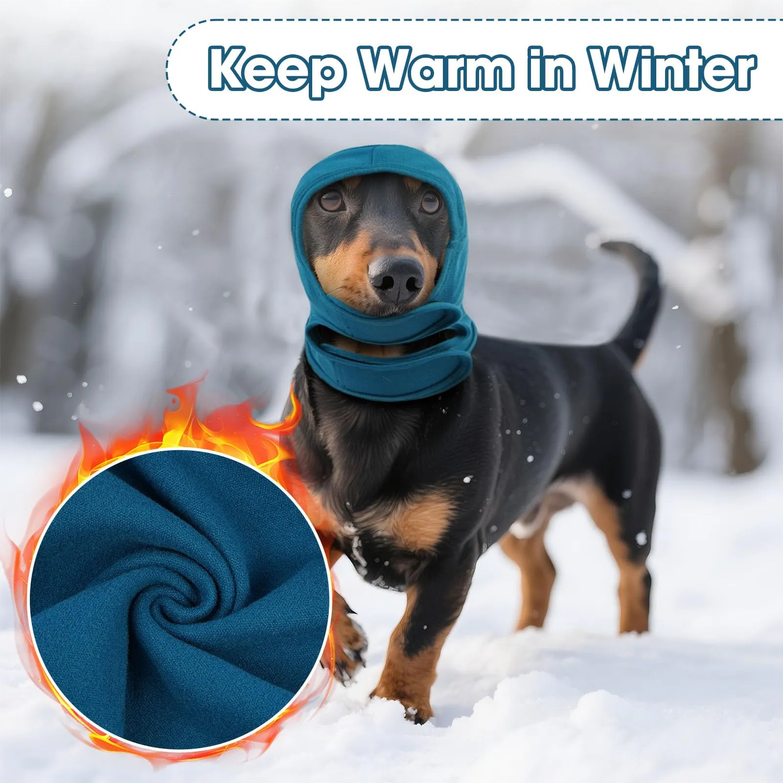 IECOii Protezioni per le orecchie per cani, paraorecchie per cani, protezione dal rumore, paraorecchie per cani, paraorecchie per animali domestici, fascia per orecchie per animali domestici, fascia - immagine 7