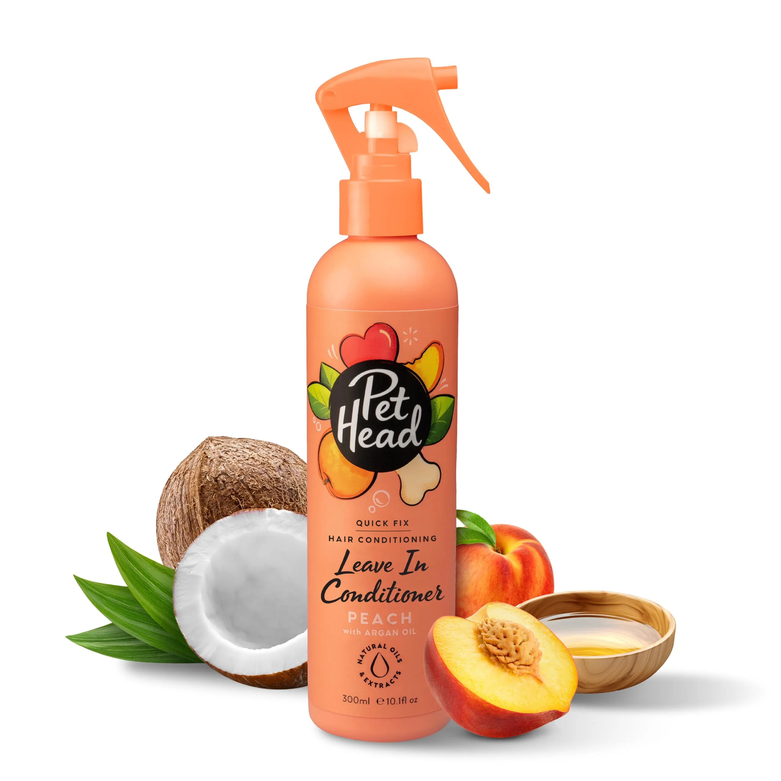 Balsamo Spray per Cani Senza Risciacquo Quick Fix Pet Head | Pesca | 300 ml - immagine 1