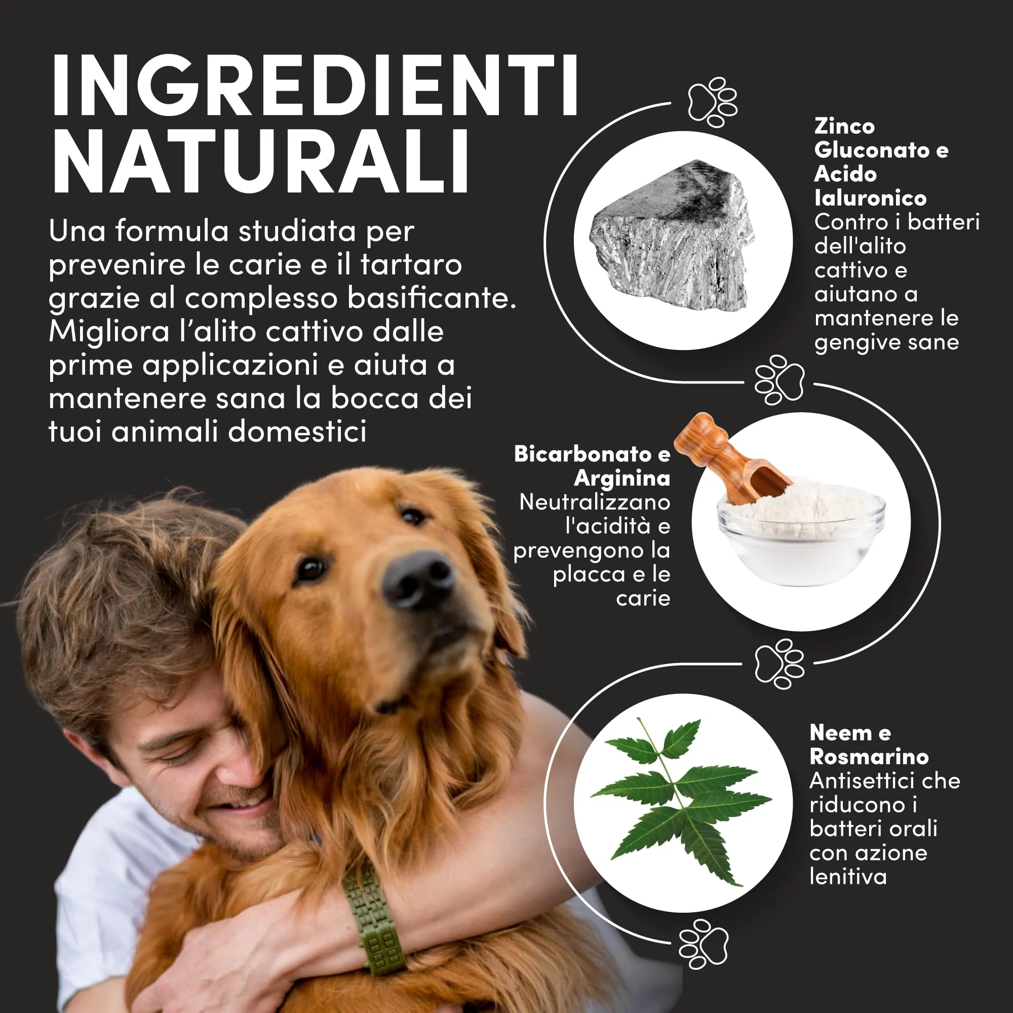 Happy Pet Dentifricio Spray per Cani 150ml – Naturale Antiplacca e Antitartaro – Alito Fresco – Senza Spazzolino – Disponibile in 3 Aromi: Neutro, Menta, Pesca (150ML, Menta) - immagine 3
