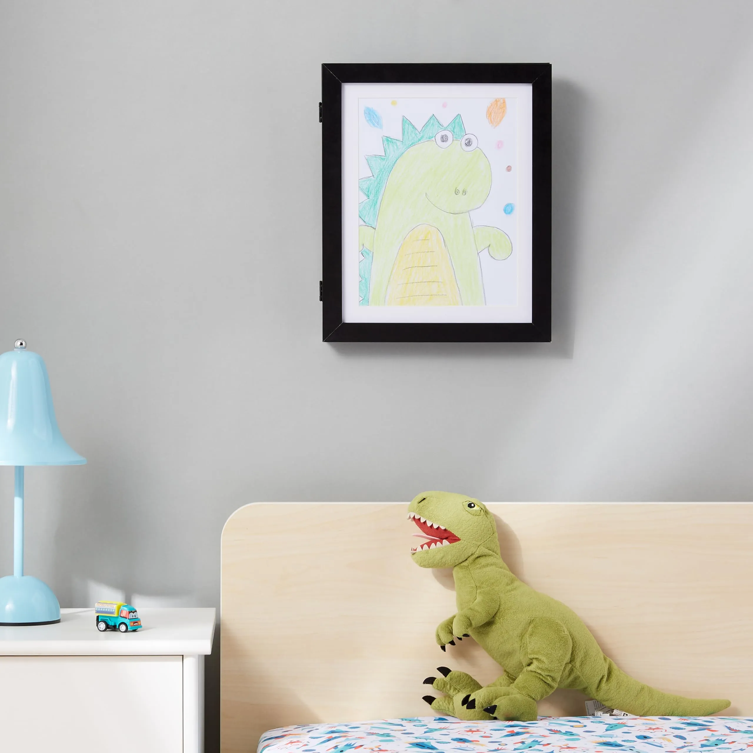 Amazon Basics - Cornice Rettangolare in Legno a Inserimento Frontale per Opere d'Arte/Foto, 28cm x 4,6cm, Nero - immagine 6