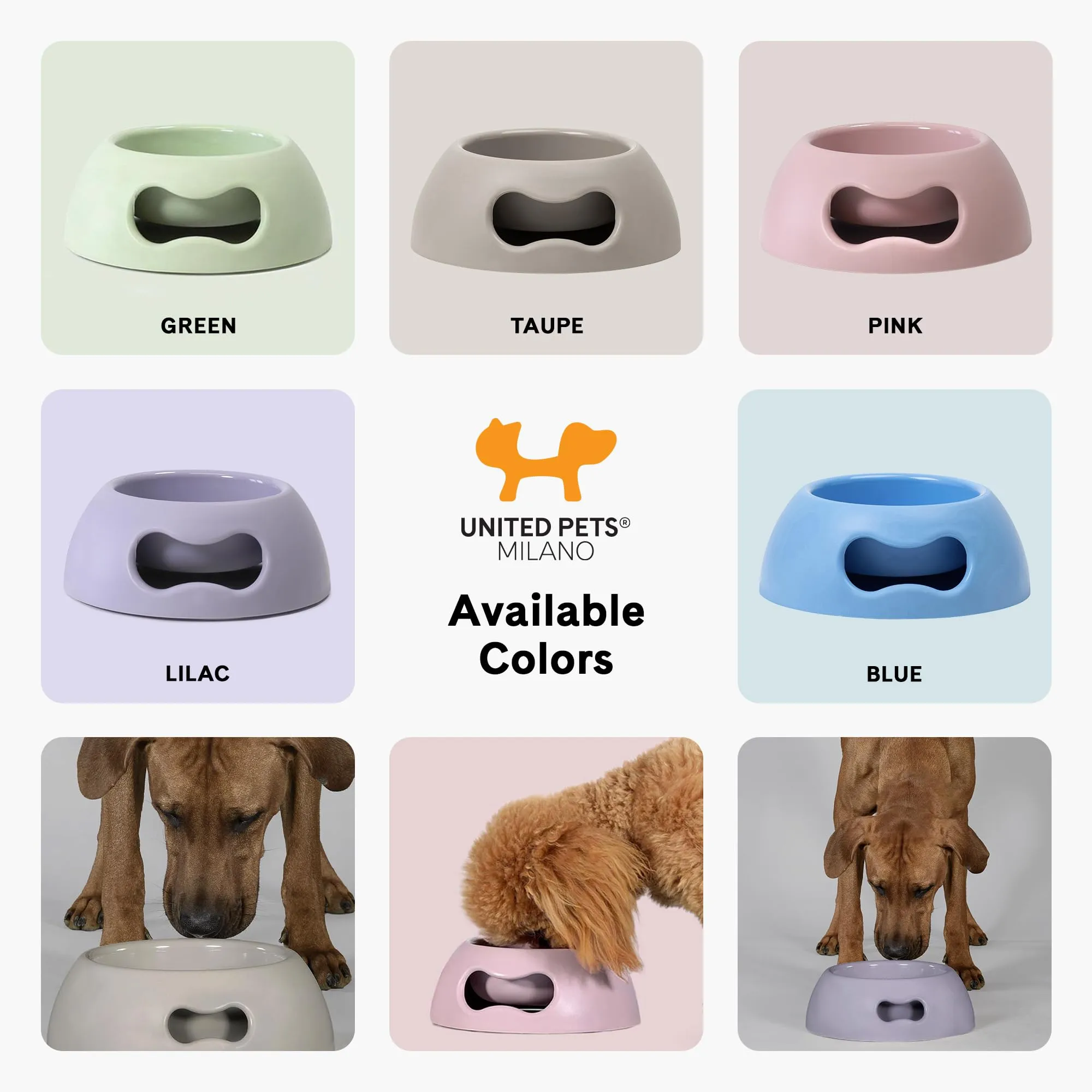 United Pets Pappy Ciotola Grande per Cani, Eco-Friendly, di Design, Made in Italy, Lilla, Capacità 2200ml - immagine 5