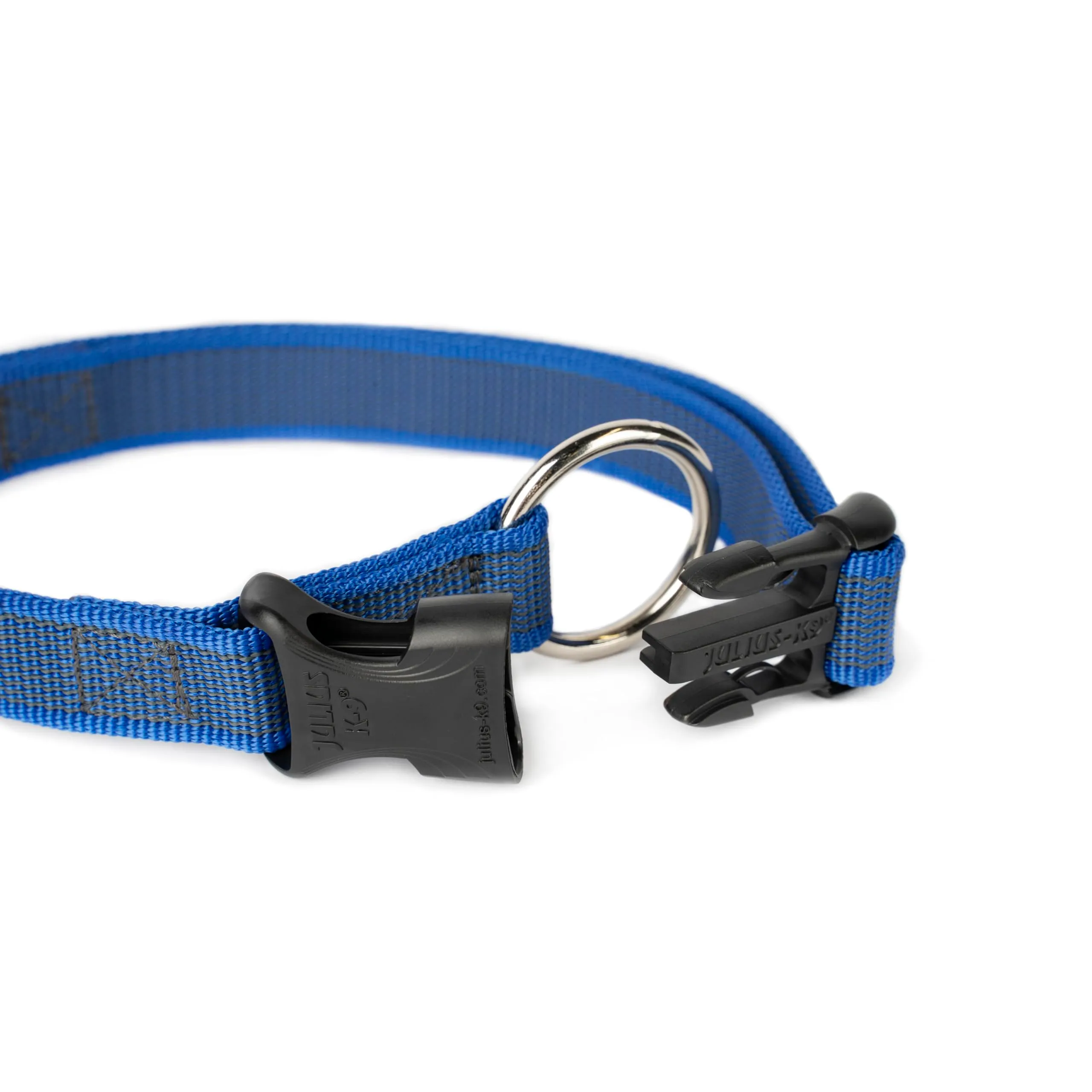 Collare K9 serie Color & Grey, 25 mm x 39-65 cm, blu-grigio - immagine 5