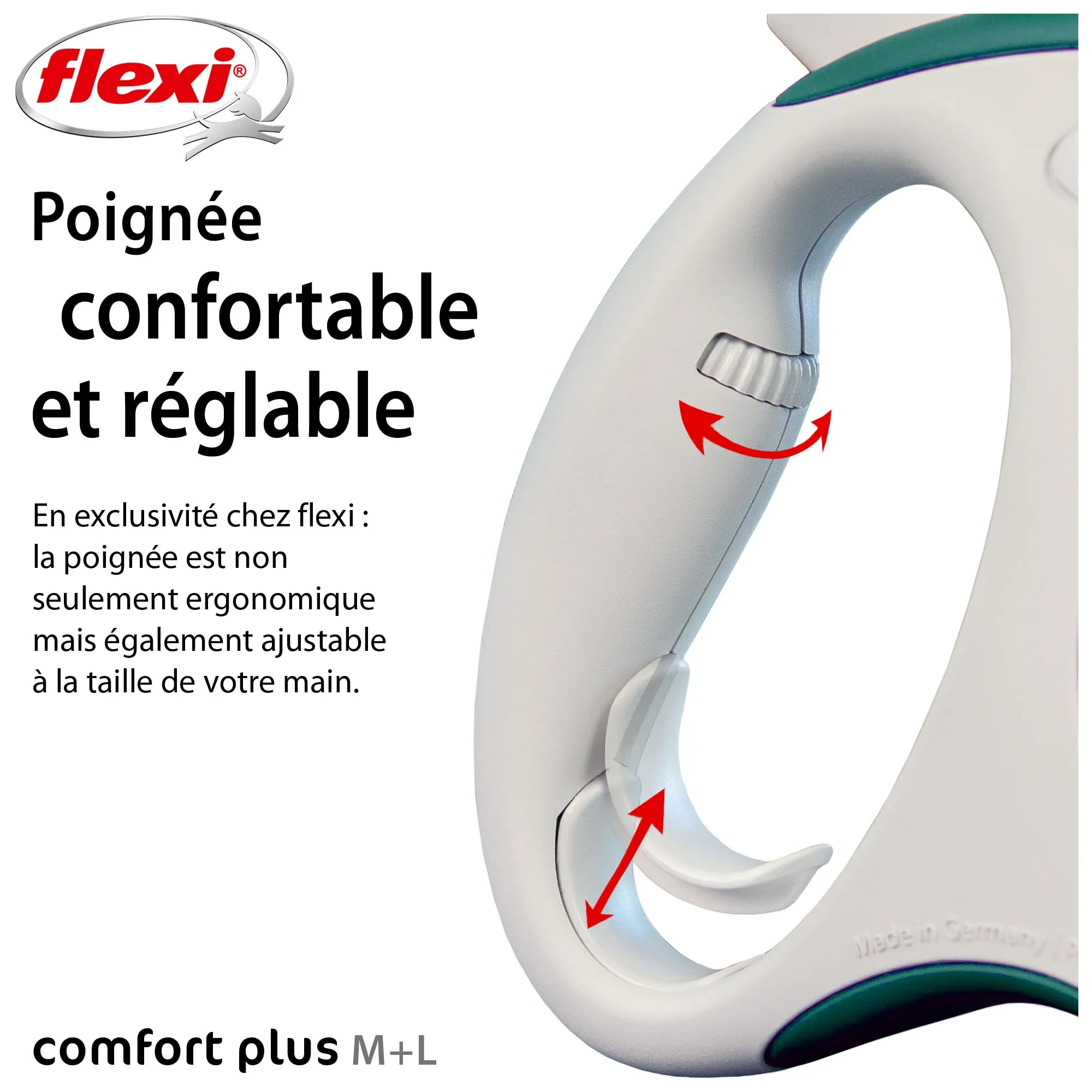 flexi Comfort Plus M Guinzaglio Allungabile 5 m, 25 kg, Verde - immagine 4