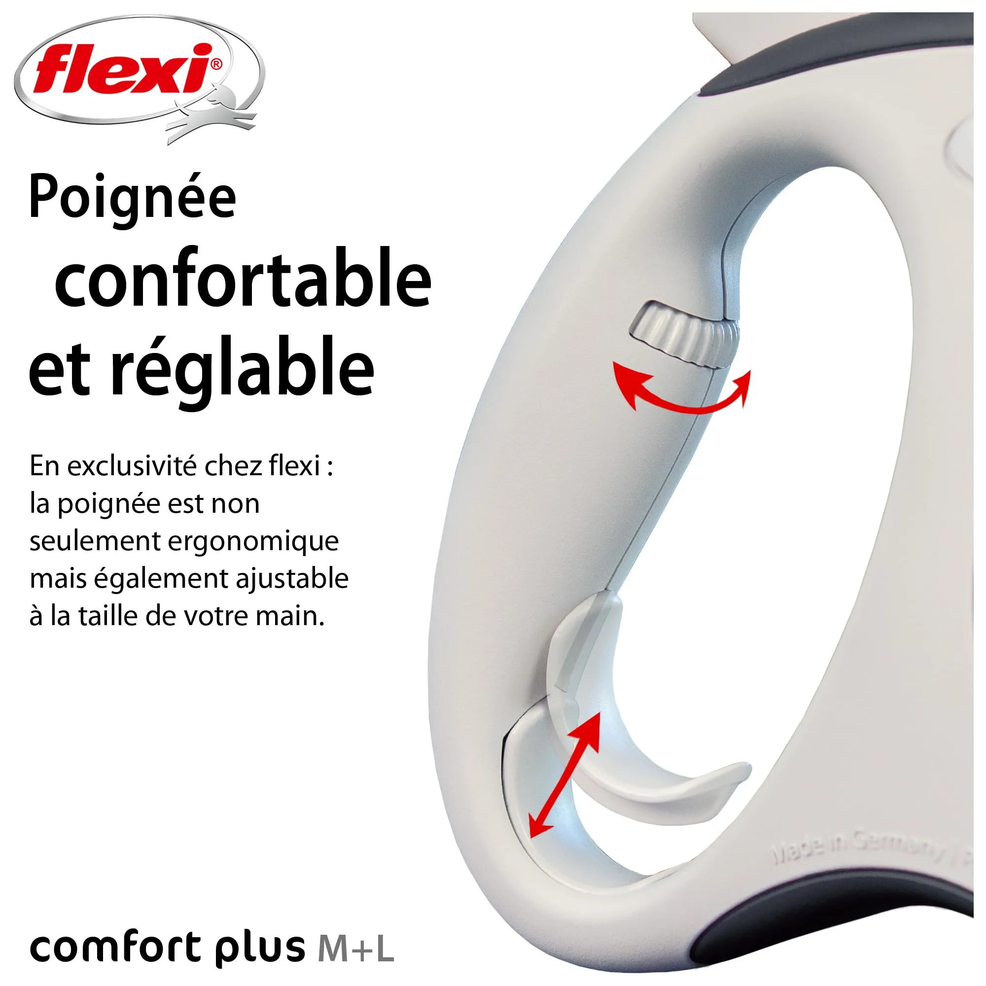 flexi Comfort Plus M Guinzaglio Allungabile 5 m, 25 kg, Antracite - immagine 4