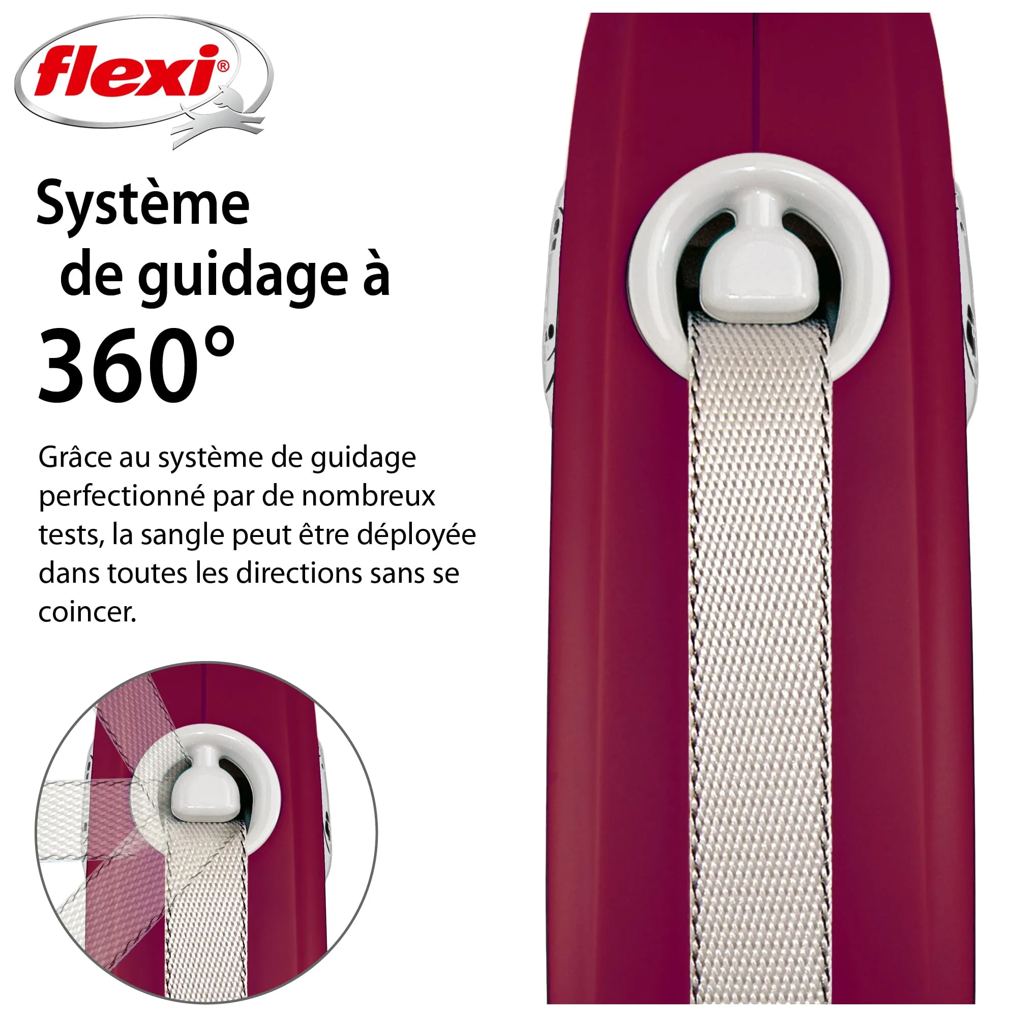 flexi Comfort Plus M Guinzaglio Allungabile 5 m, 25 kg, Rosso - immagine 3