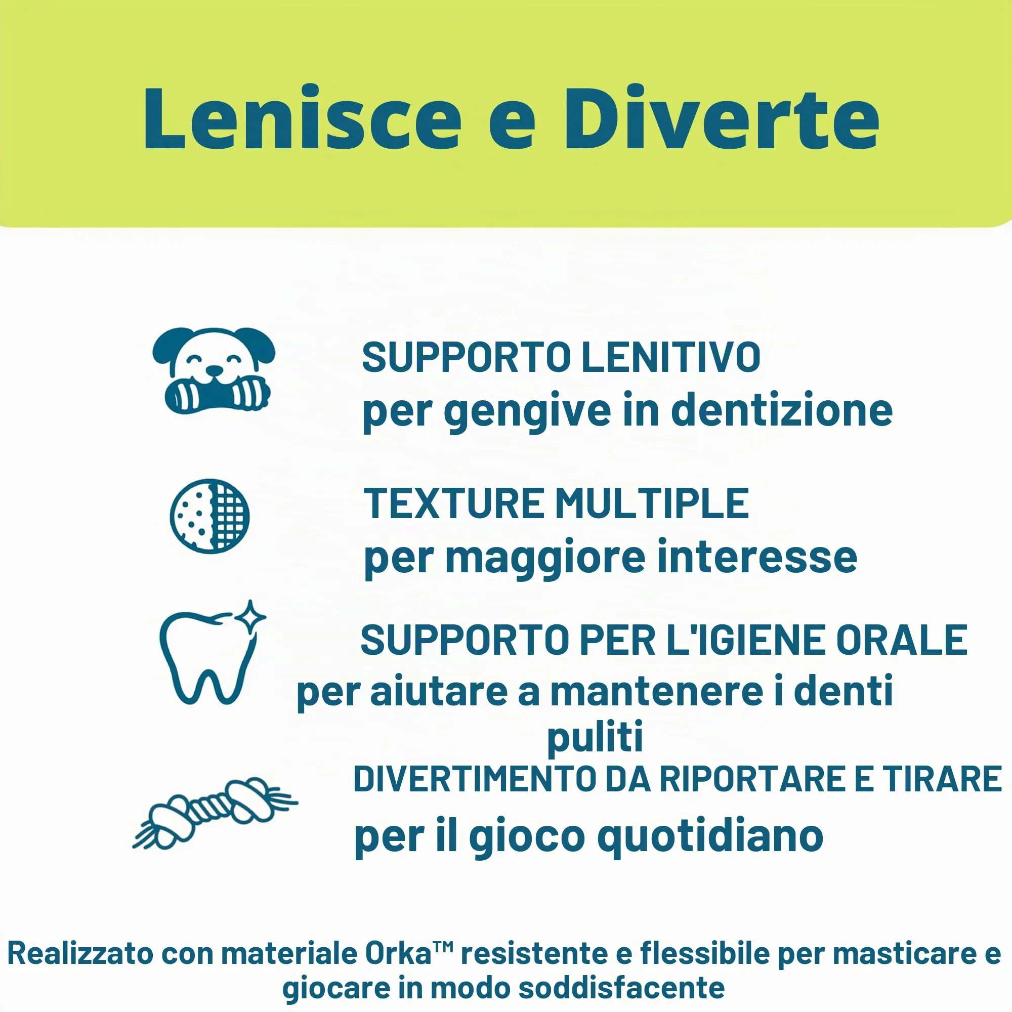 Petstages Orka Bone - gioco da masticare per cani - a forma di osso - blu royal - mini - immagine 3
