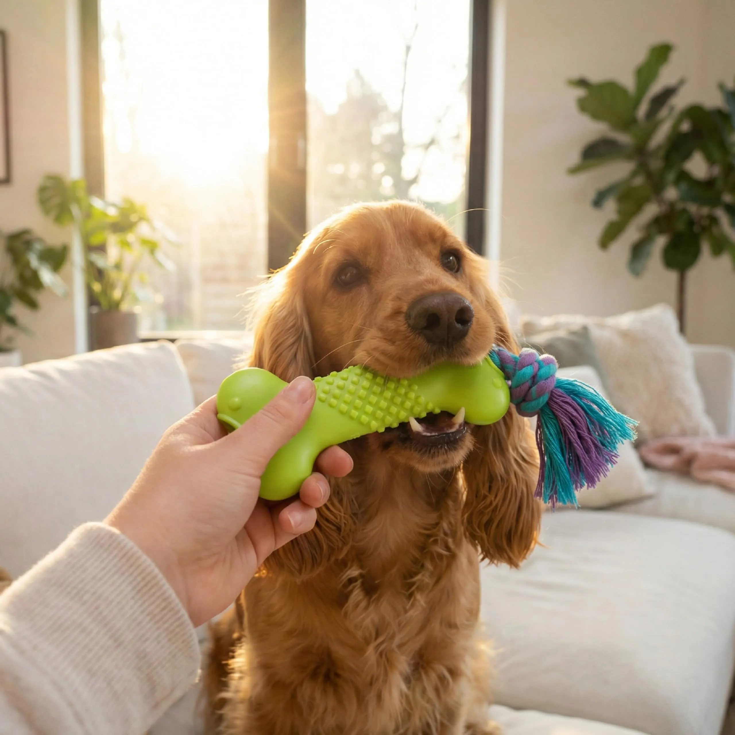 Petstages Orka Bone - gioco da masticare per cani - a forma di osso - blu royal - mini - immagine 5