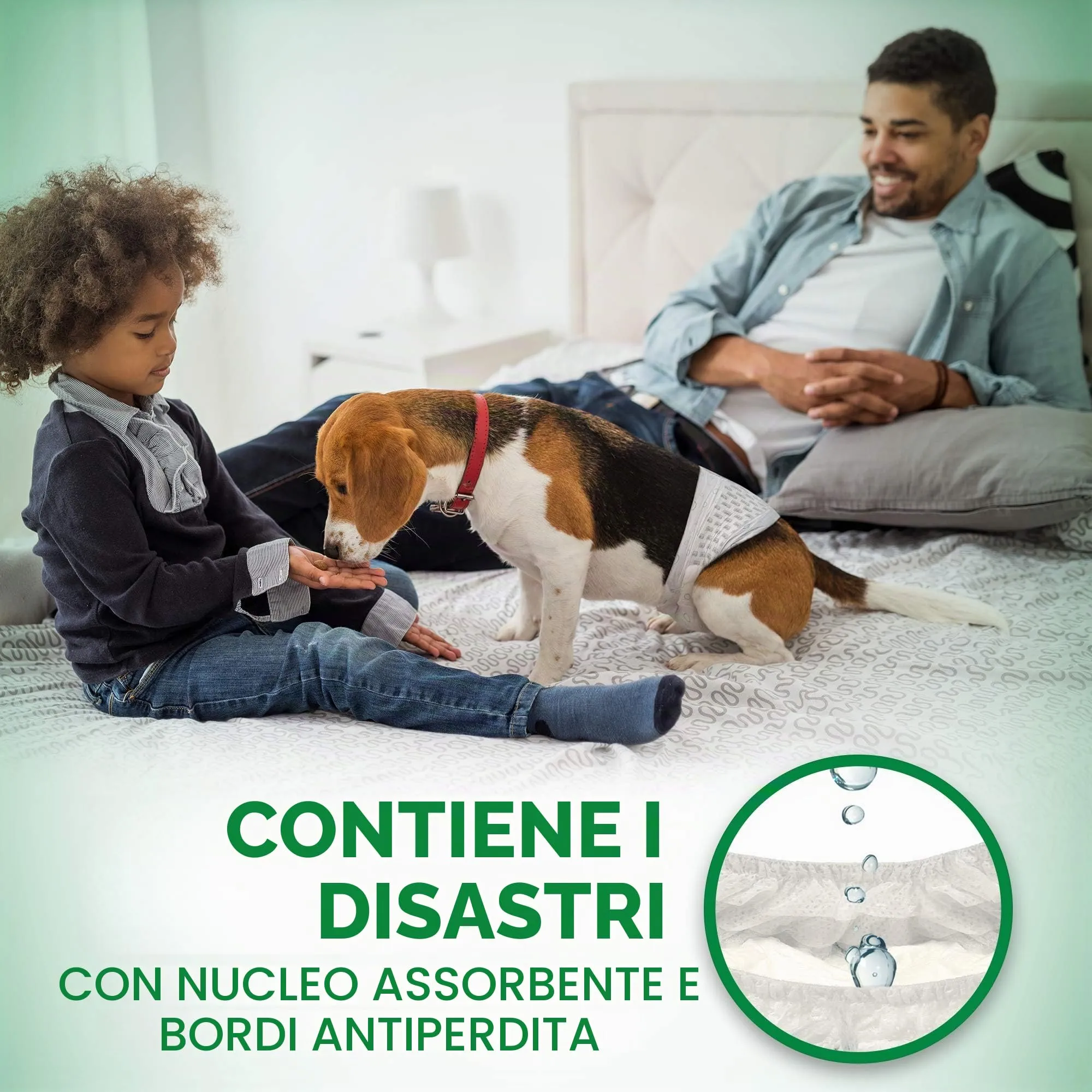 Vet's Best Comfort Fit wrap usa e getta per cane maschio con indicatore di umidità, Confezione da 12 pz. - immagine 3