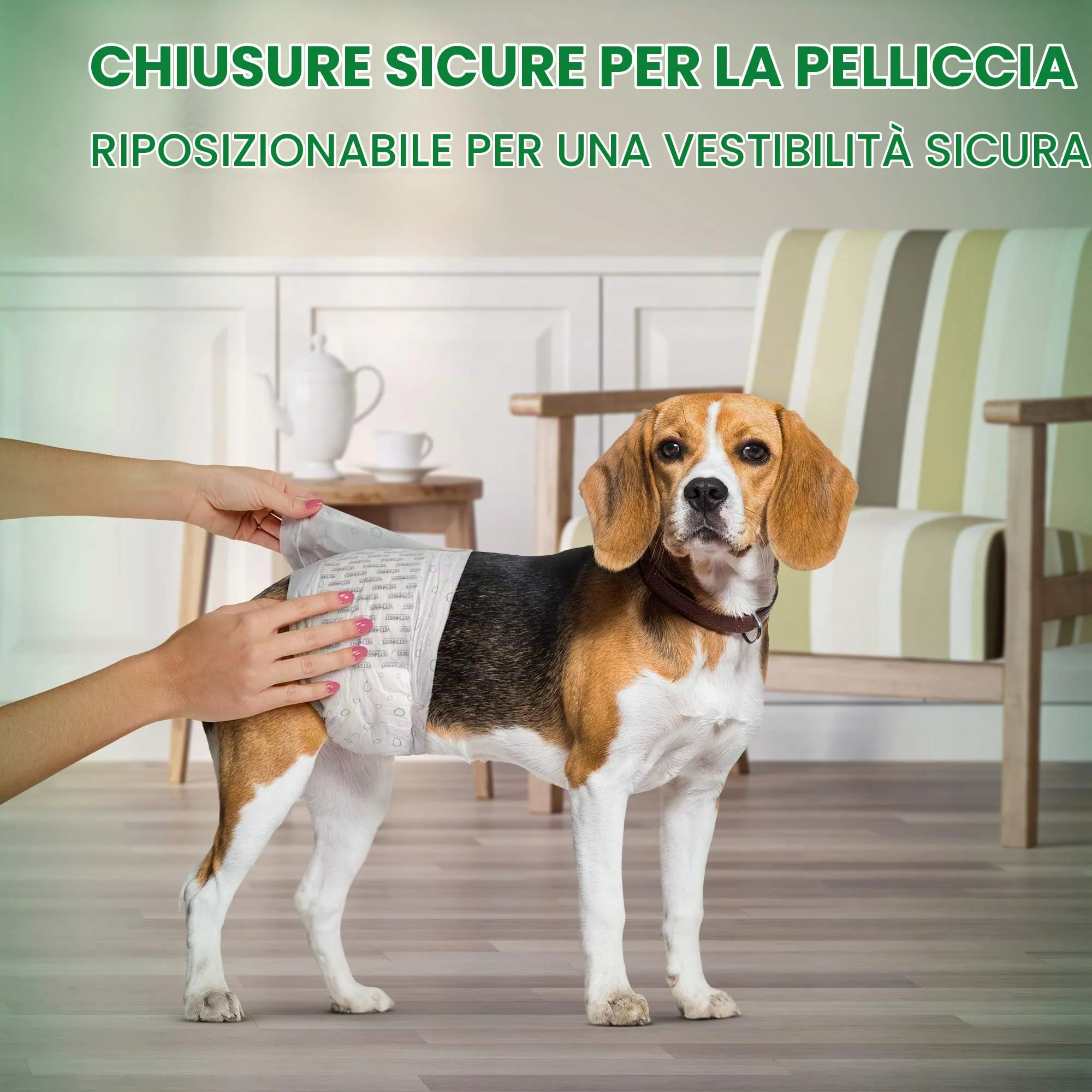 Vet's Best Comfort Fit wrap usa e getta per cane maschio con indicatore di umidità, Confezione da 12 pz. - immagine 4