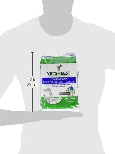 Vet's Best Comfort Fit wrap usa e getta per cane maschio con indicatore di umidità, Confezione da 12 pz. - immagine 8