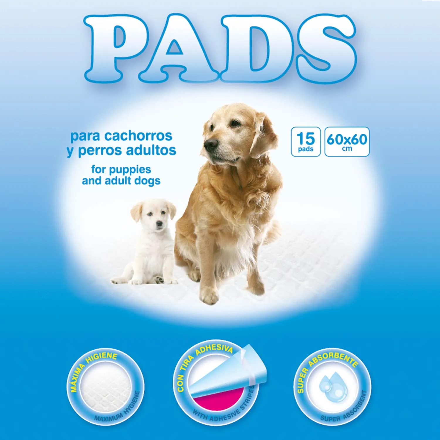 ARQUIVET Pads - Tappetino per cani - super assorbenti - 1Medio (15 unità ), monouso - 60 x 60 cm - immagine 6