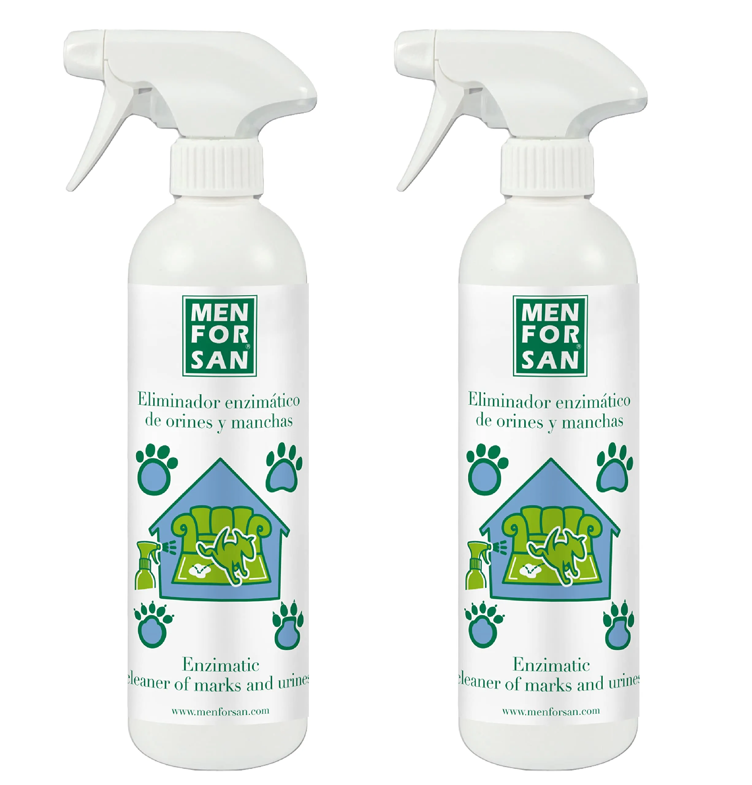 Menforsan Enzymatic Pet Urine e Smacchiatore Incolore, 500 ml (Confezione da 2 unità) - immagine 1