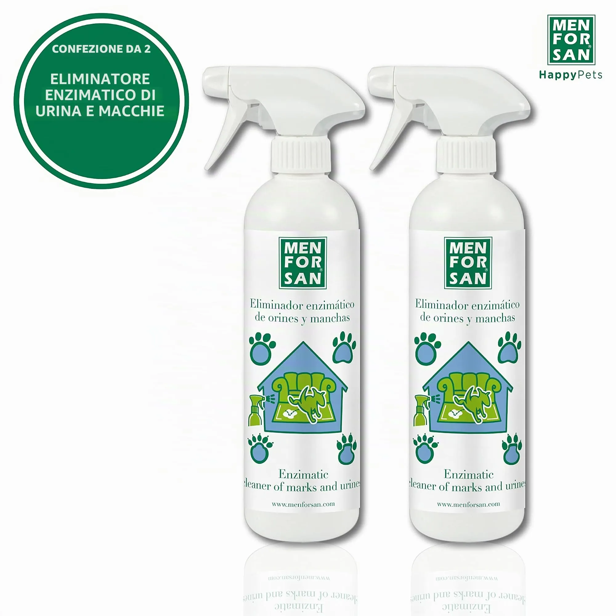 Menforsan Enzymatic Pet Urine e Smacchiatore Incolore, 500 ml (Confezione da 2 unità) - immagine 7