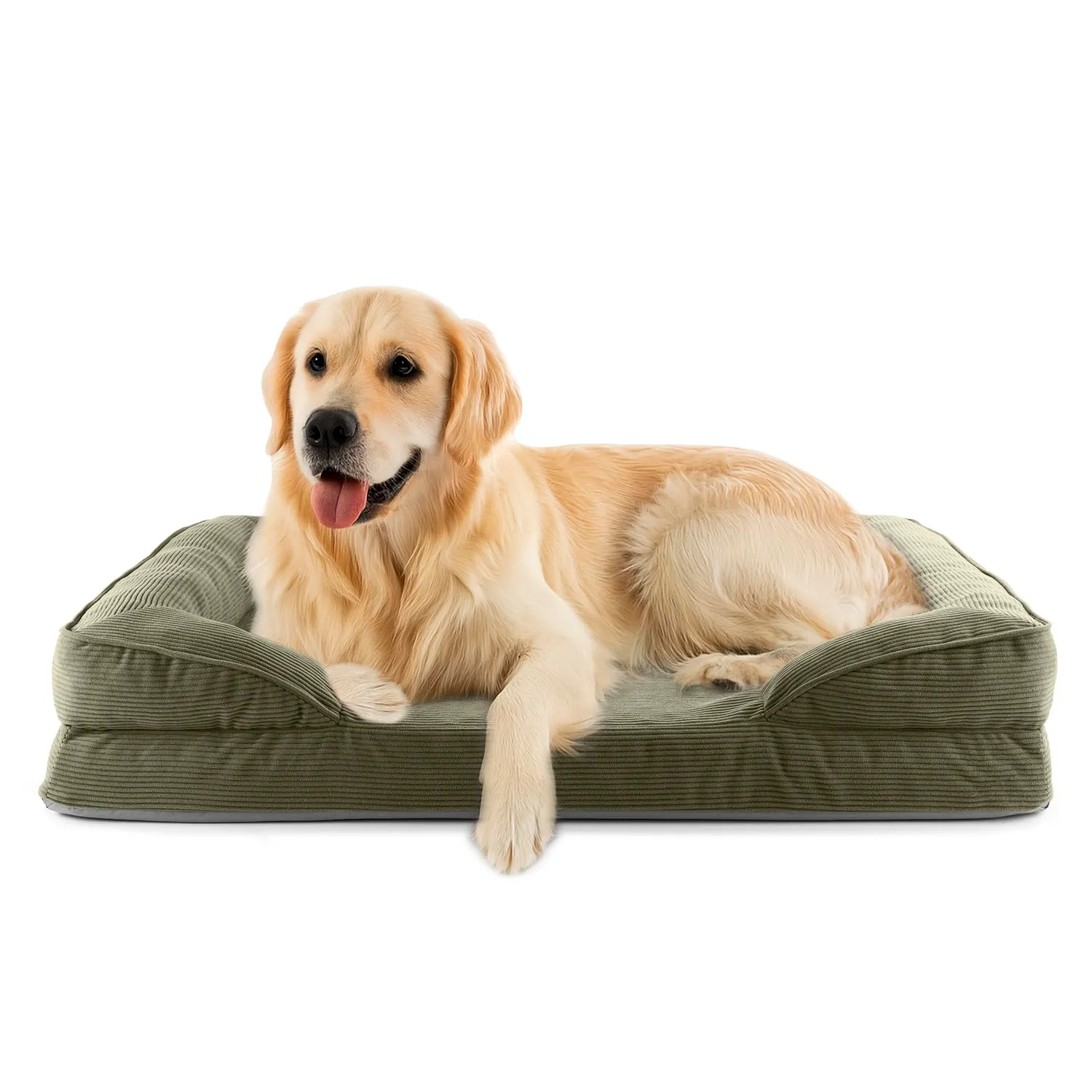Lumaland Cuccia ortopedica per cani in corda, divano ergonomico 110 x 75 cm, con fondo antiscivolo, imbottitura e fodera lavabile - immagine 1