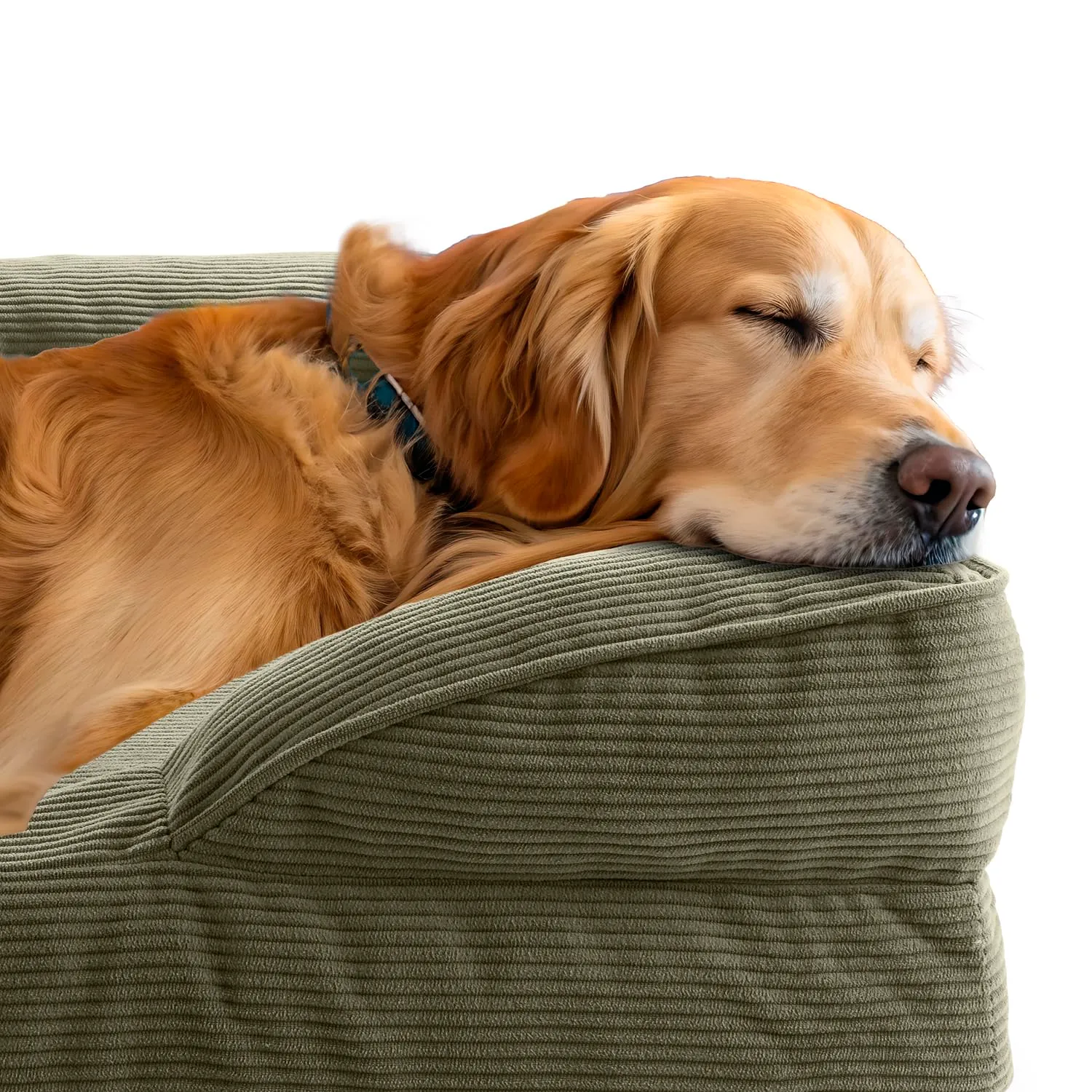 Lumaland Cuccia ortopedica per cani in corda, divano ergonomico 110 x 75 cm, con fondo antiscivolo, imbottitura e fodera lavabile - immagine 3