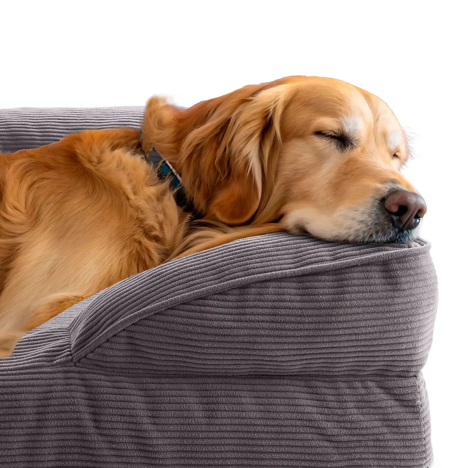 Lumaland Cuccia ortopedica per cani in corda, divano ergonomico 110 x 75 cm, con fondo antiscivolo, imbottitura e fodera lavabile - immagine 3