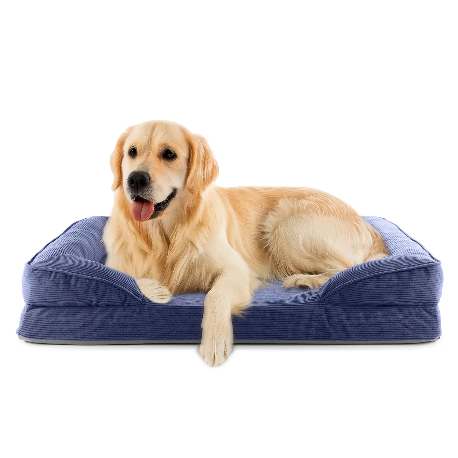 Lumaland Cuccia ortopedica per cani in corda, divano ergonomico 110 x 75 cm, con fondo antiscivolo, imbottitura e fodera lavabile - immagine 1