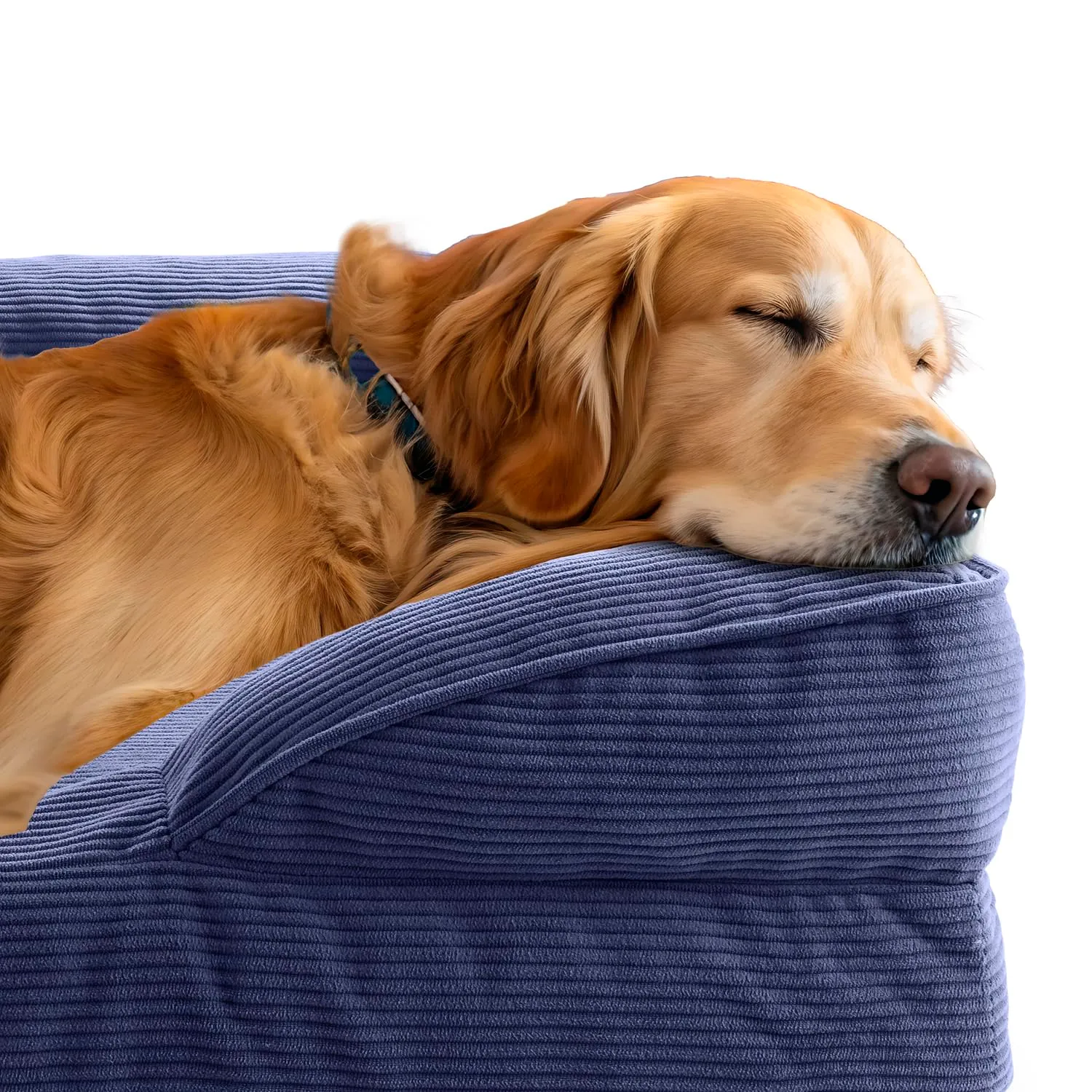 Lumaland Cuccia ortopedica per cani in corda, divano ergonomico 110 x 75 cm, con fondo antiscivolo, imbottitura e fodera lavabile - immagine 3