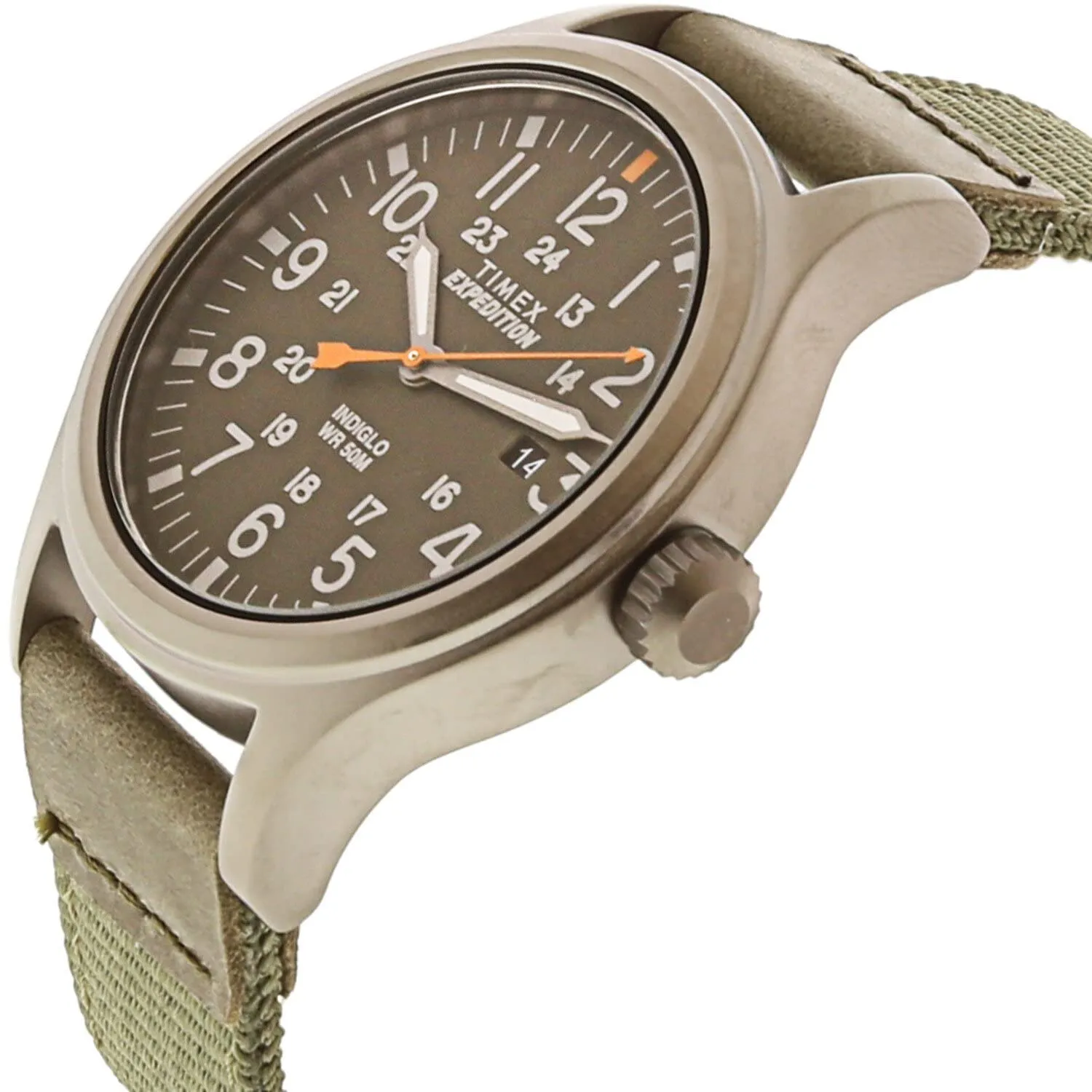 Timex Expedition Scout TW4B14000 - Orologio da uomo con cinturino in tessuto, 40 mm, colore verde scuro - immagine 4