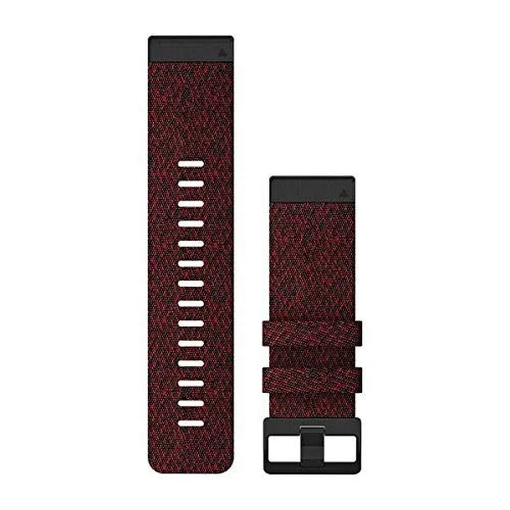 Garmin Cinturino Originale serie fēnix 5X, 6X, 7X, quatix 5X, 6X, 7X, Enduro, Descent Mk1, Mk2 o tactix 7, 26mm, QuickFit, Nylon, Red - immagine 1