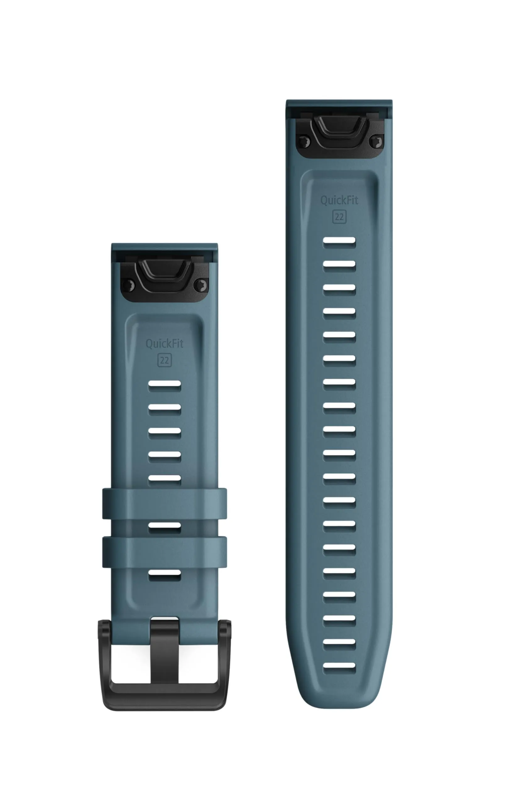 Garmin Cinturino Originale serie fēnix 5, 6, 7, Instinct, Instinct 2, Epix (Gen 2), Forerunner 935, 945, 955, quatix 5, 6, 7 e MARQ, 22mm, QuickFit, Silicone, Lakeside Blue - immagine 2