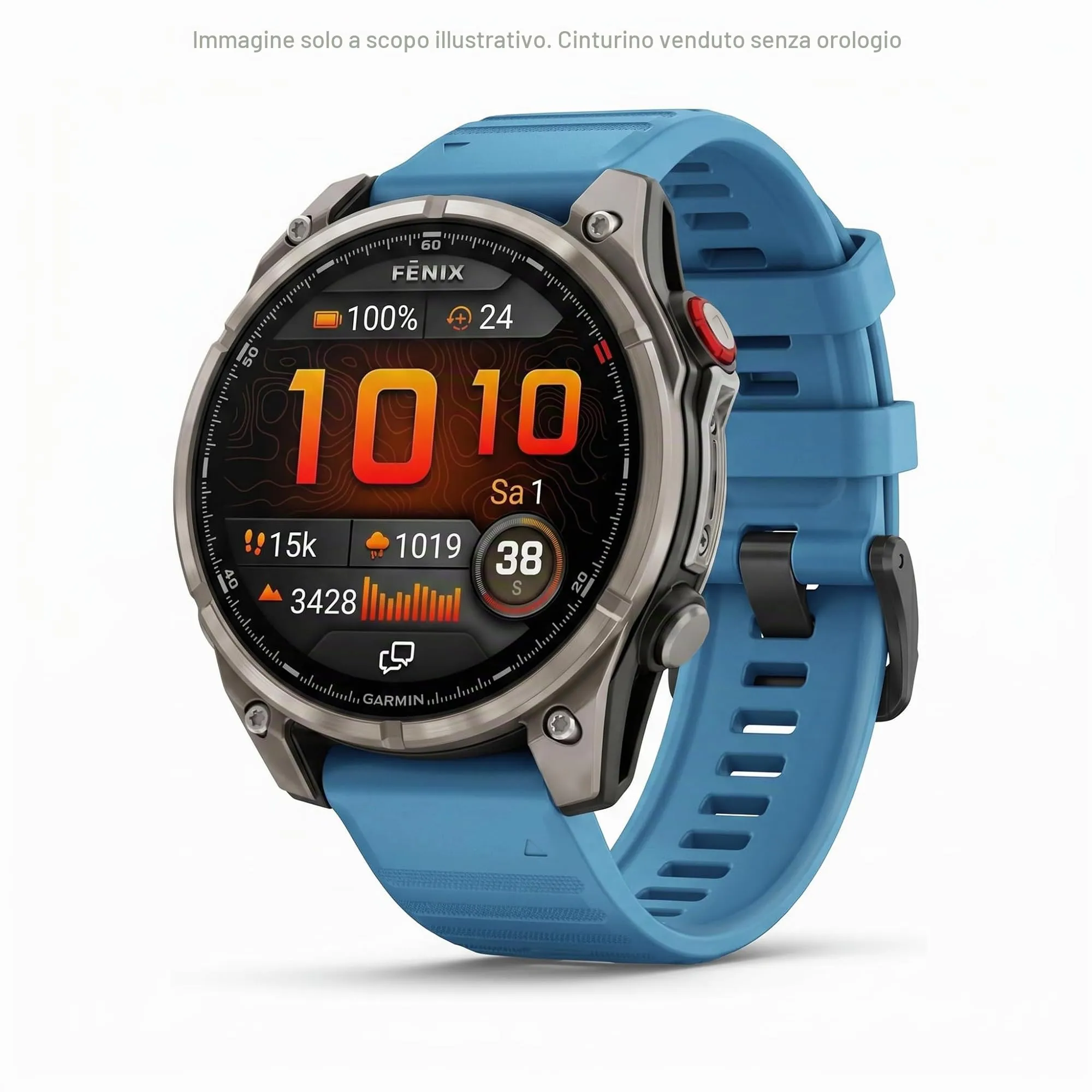 Garmin Cinturino Originale serie fēnix 5, 6, 7, Instinct, Instinct 2, Epix (Gen 2), Forerunner 935, 945, 955, quatix 5, 6, 7 e MARQ, 22mm, QuickFit, Silicone, Lakeside Blue - immagine 3