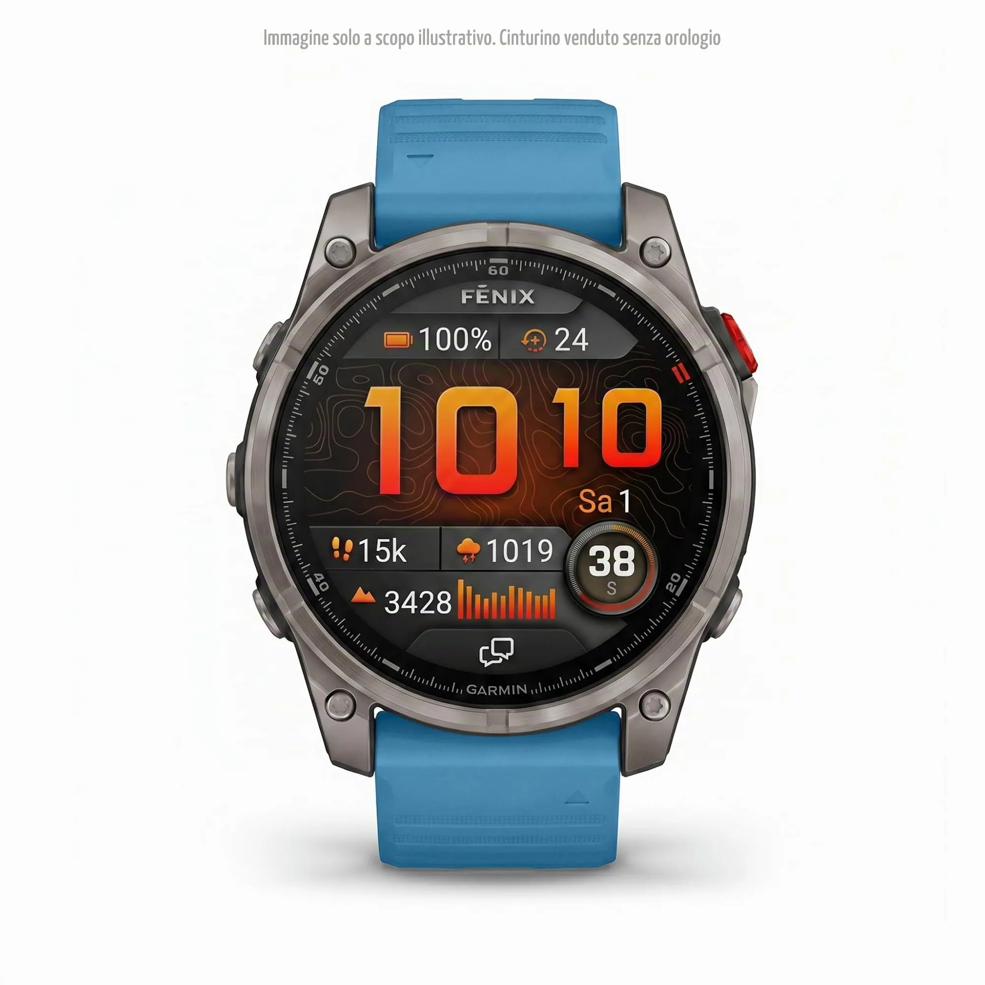 Garmin Cinturino Originale serie fēnix 5, 6, 7, Instinct, Instinct 2, Epix (Gen 2), Forerunner 935, 945, 955, quatix 5, 6, 7 e MARQ, 22mm, QuickFit, Silicone, Lakeside Blue - immagine 4