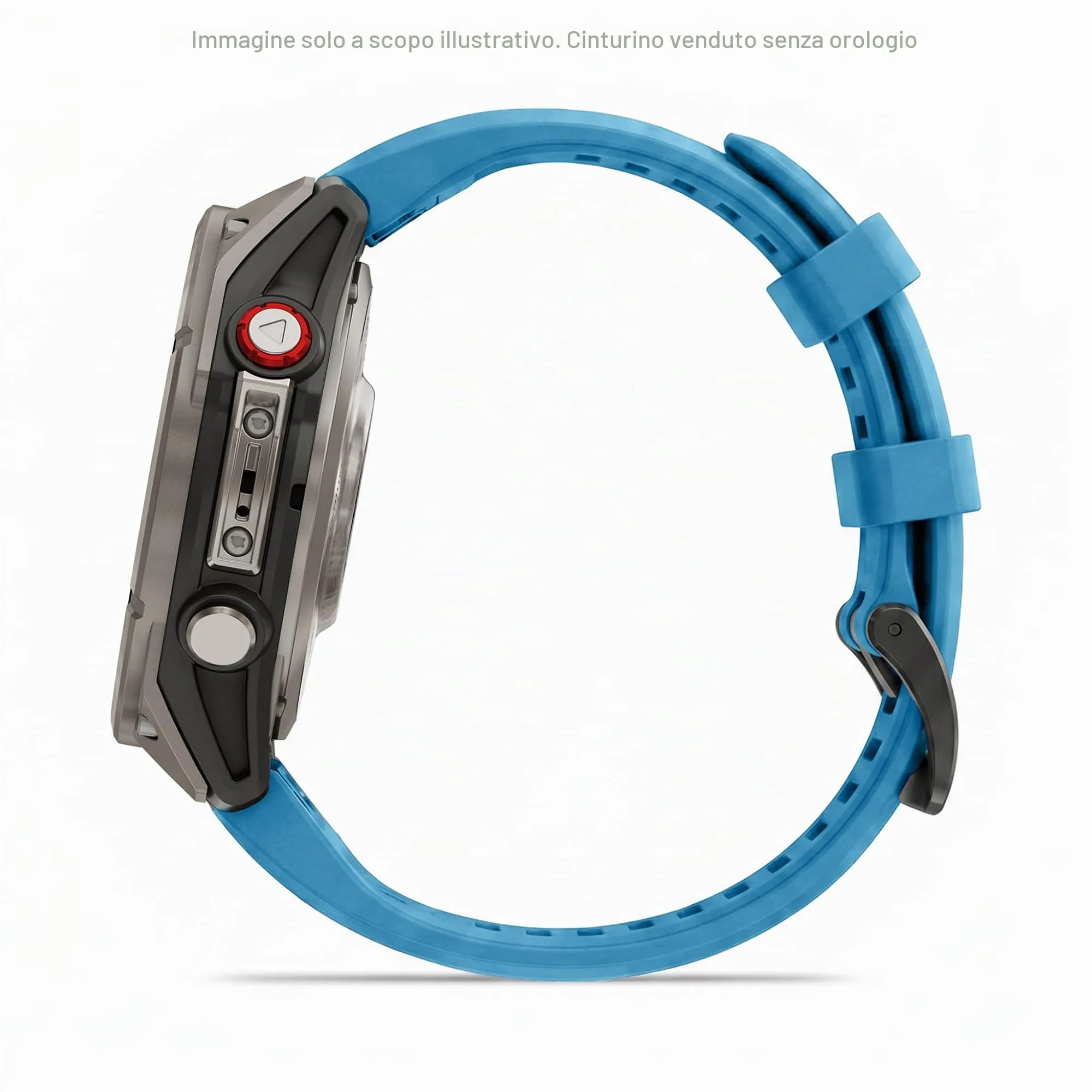 Garmin Cinturino Originale serie fēnix 5, 6, 7, Instinct, Instinct 2, Epix (Gen 2), Forerunner 935, 945, 955, quatix 5, 6, 7 e MARQ, 22mm, QuickFit, Silicone, Lakeside Blue - immagine 5