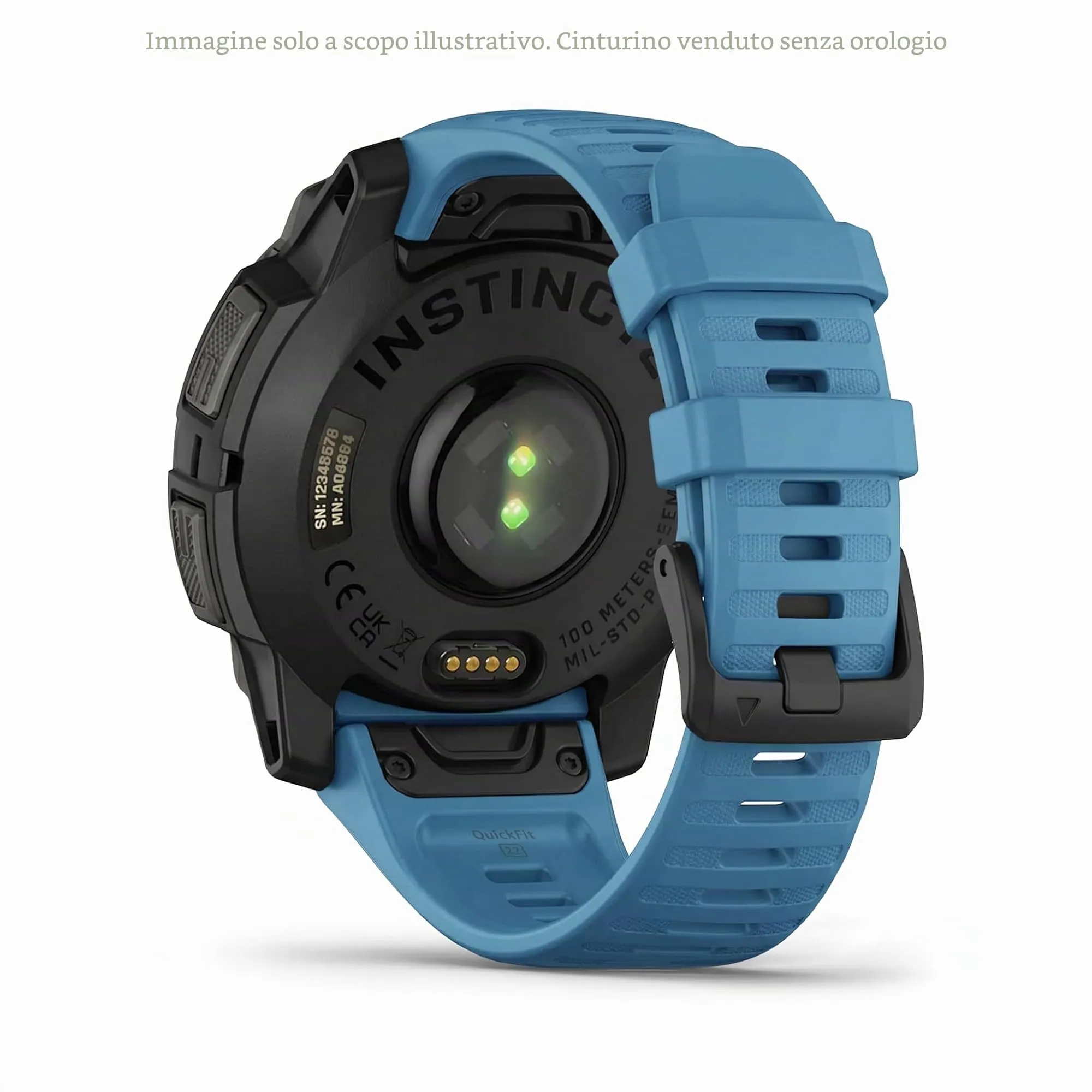 Garmin Cinturino Originale serie fēnix 5, 6, 7, Instinct, Instinct 2, Epix (Gen 2), Forerunner 935, 945, 955, quatix 5, 6, 7 e MARQ, 22mm, QuickFit, Silicone, Lakeside Blue - immagine 7