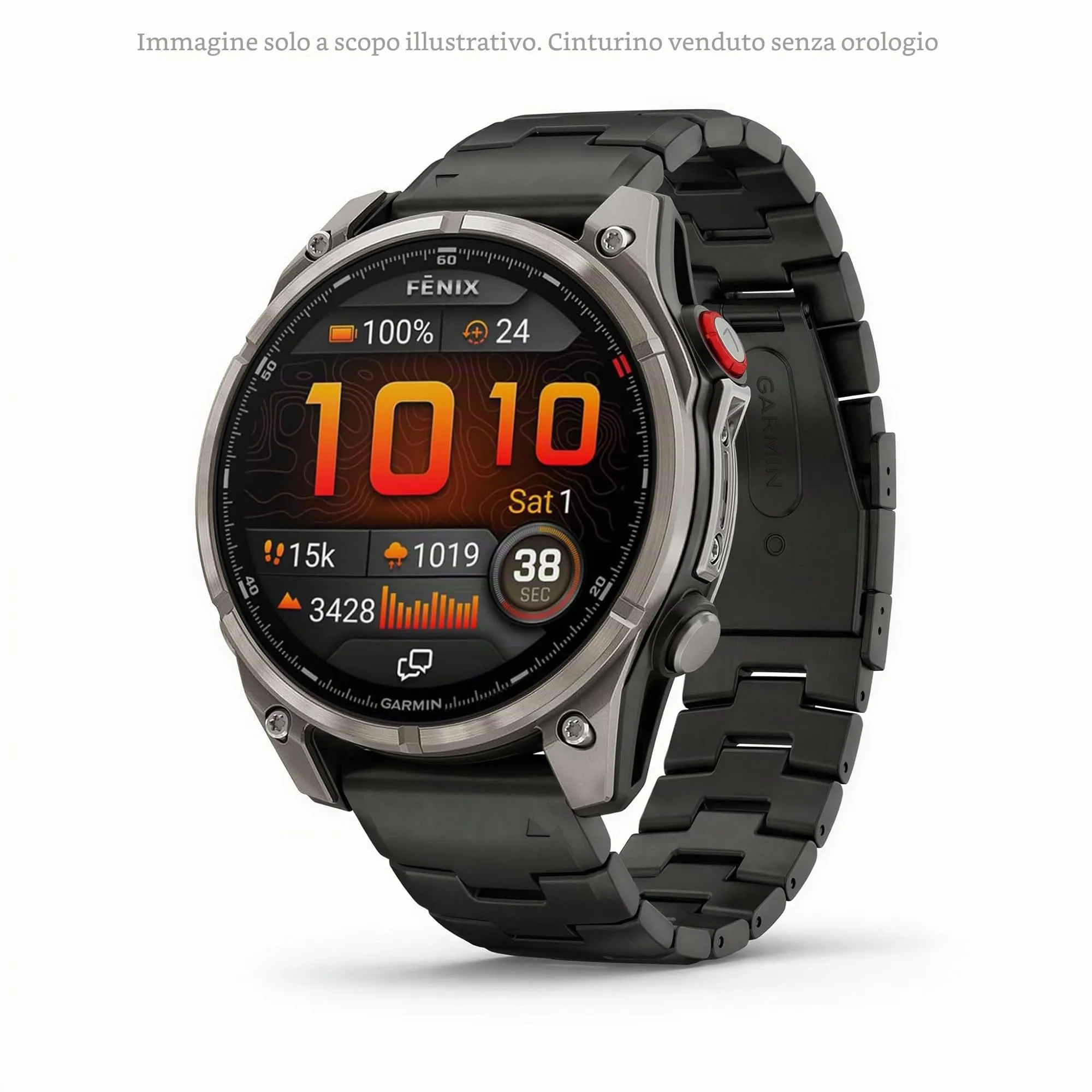 Cinturino Originale Garmin per le serie fēnix 5, 6, 7, Instinct, Instinct 2, Epix (Gen 2), Forerunner 935, 945, 955, quatix 5, 6, 7 e MARQ, 22mm, QuickFit, Titanio, Titanium Carbon Gray DLC - immagine 3