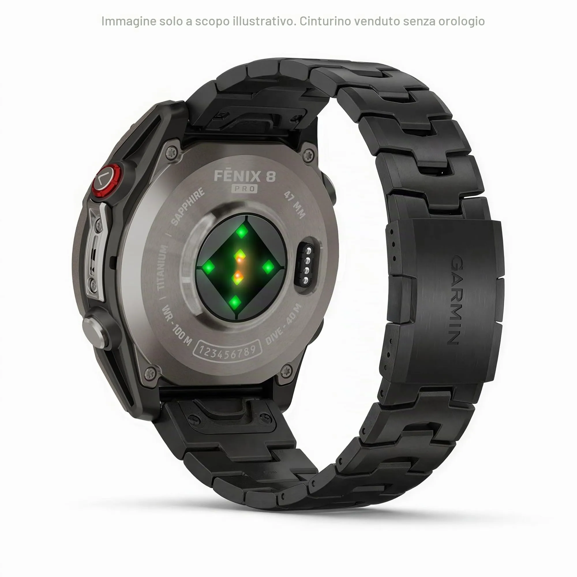 Cinturino Originale Garmin per le serie fēnix 5, 6, 7, Instinct, Instinct 2, Epix (Gen 2), Forerunner 935, 945, 955, quatix 5, 6, 7 e MARQ, 22mm, QuickFit, Titanio, Titanium Carbon Gray DLC - immagine 5