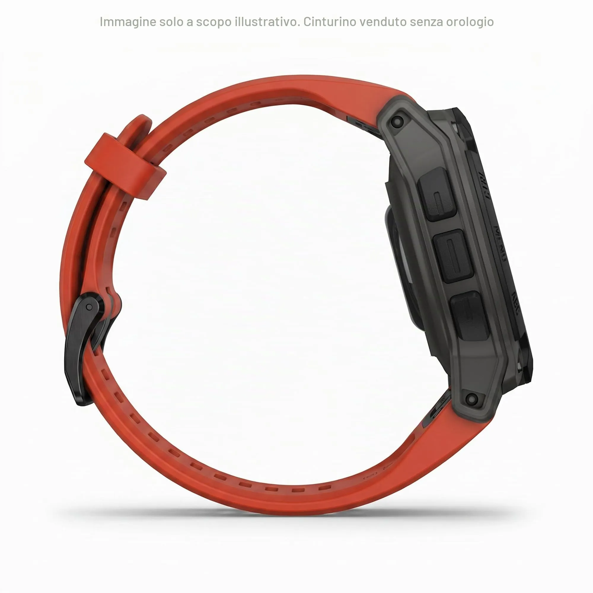 Garmin Cinturino Originale fēnix 5S, 6S, 7S o Instinct 2S, 20mm, QuickFit, Silicone, Flame Red - immagine 3